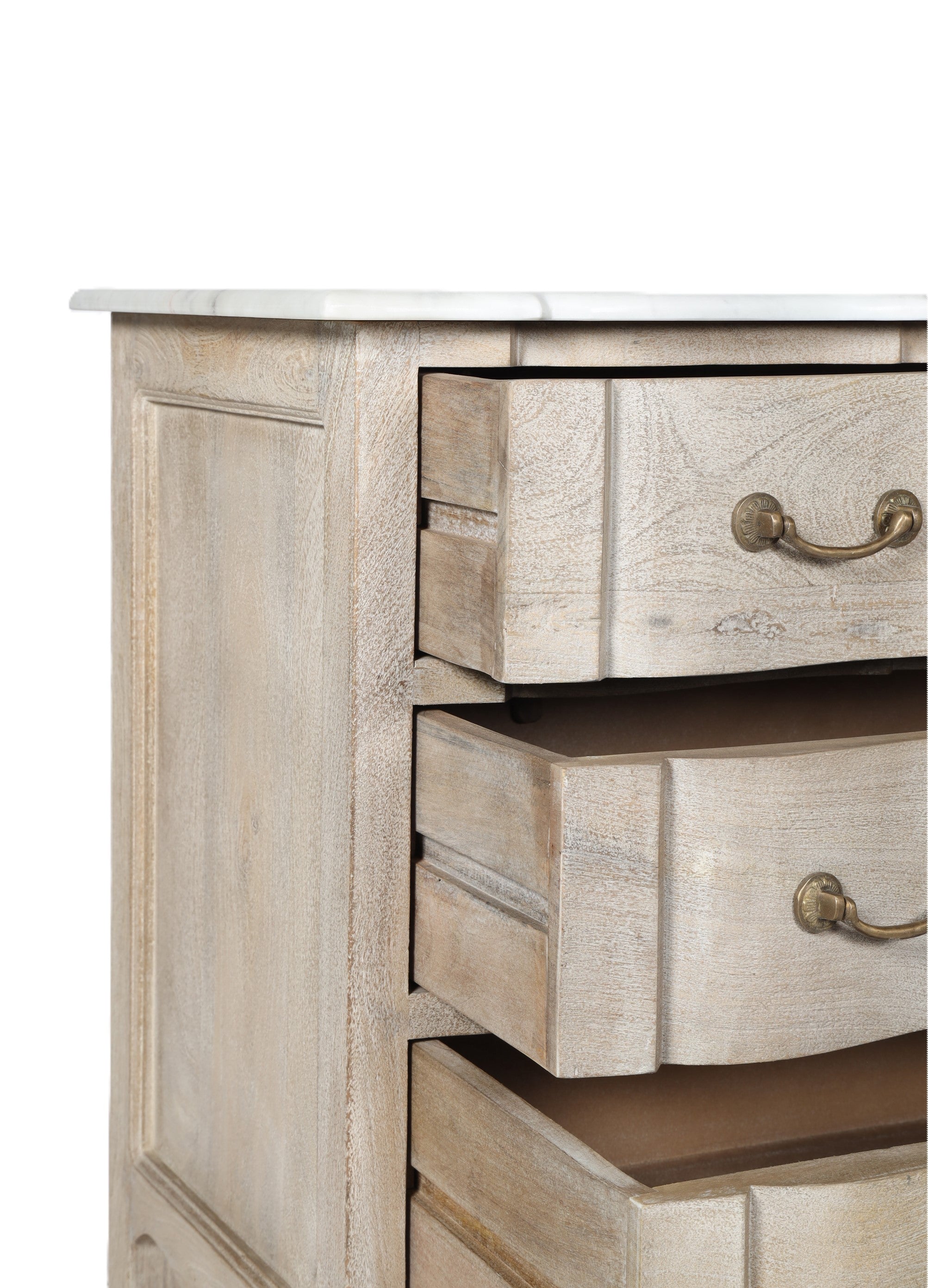 Serpentine Chest With Marble Top