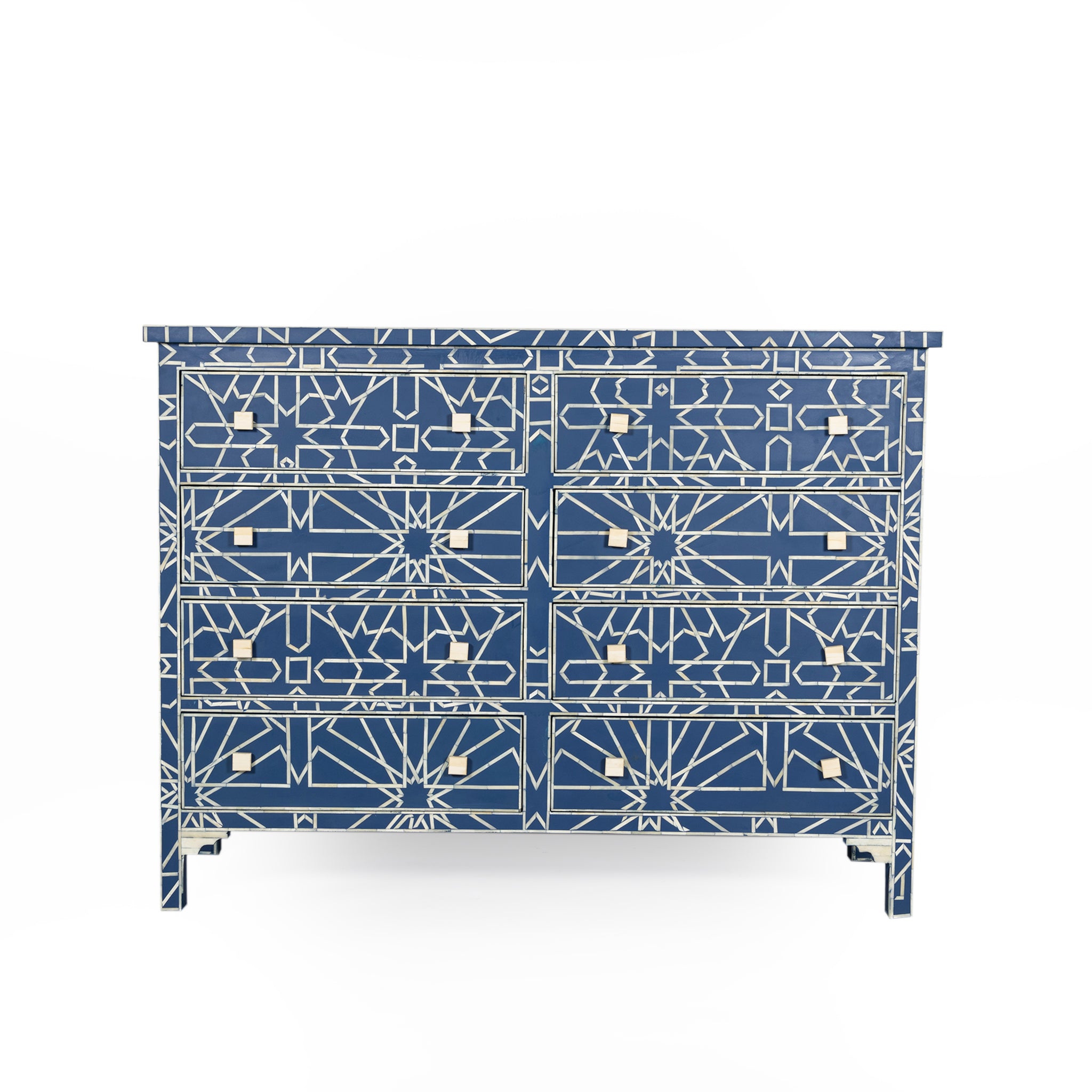 Sapphire Bone Inlay Moroccan Dresser