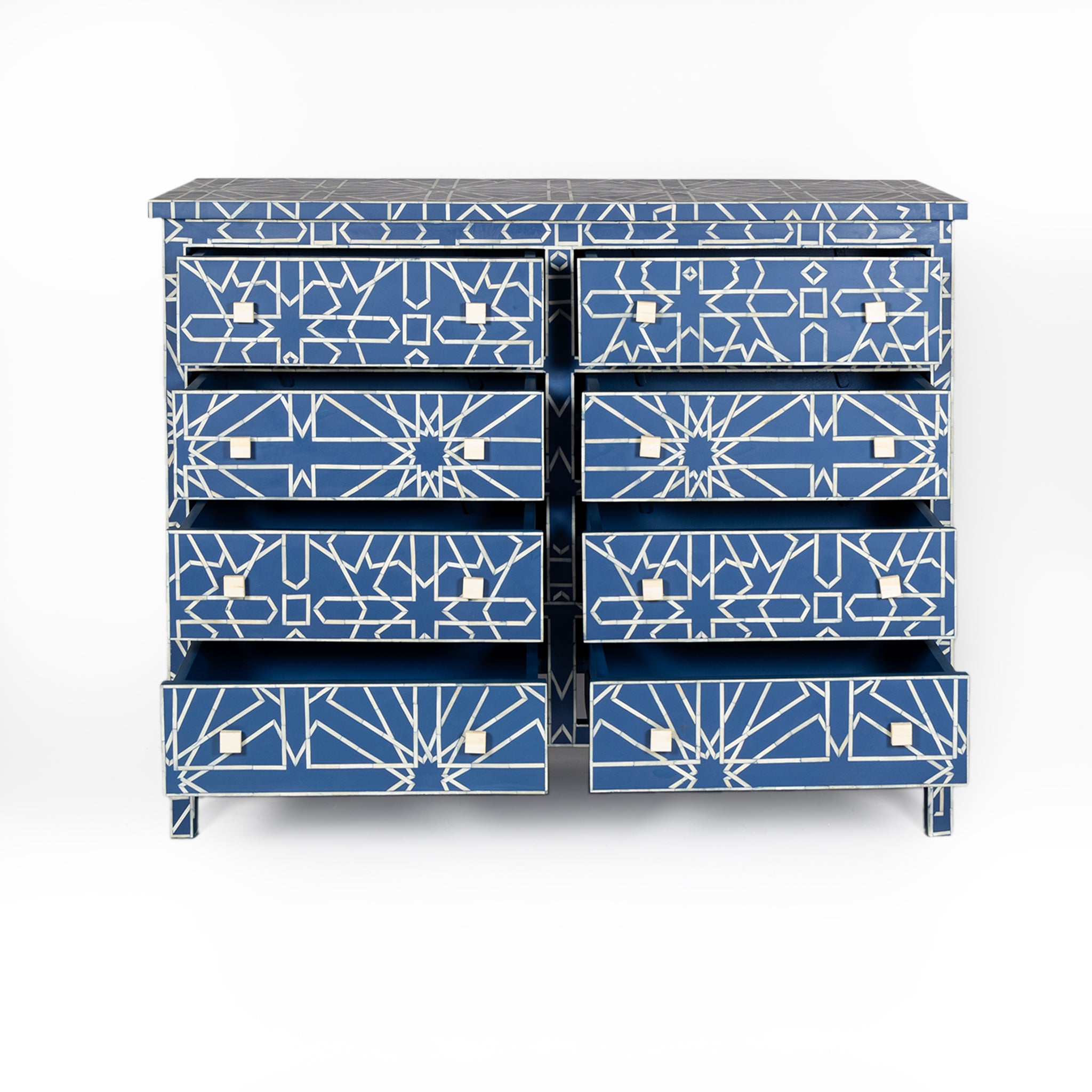 Sapphire Bone Inlay Moroccan Dresser
