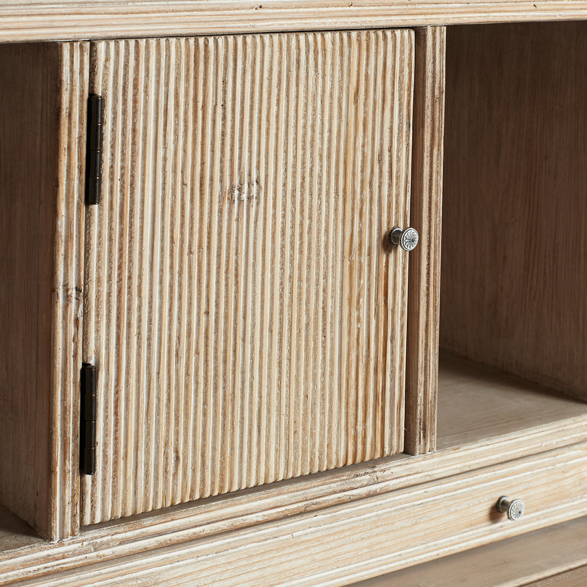 Close-up view of Swedish Secretary Chest shelf