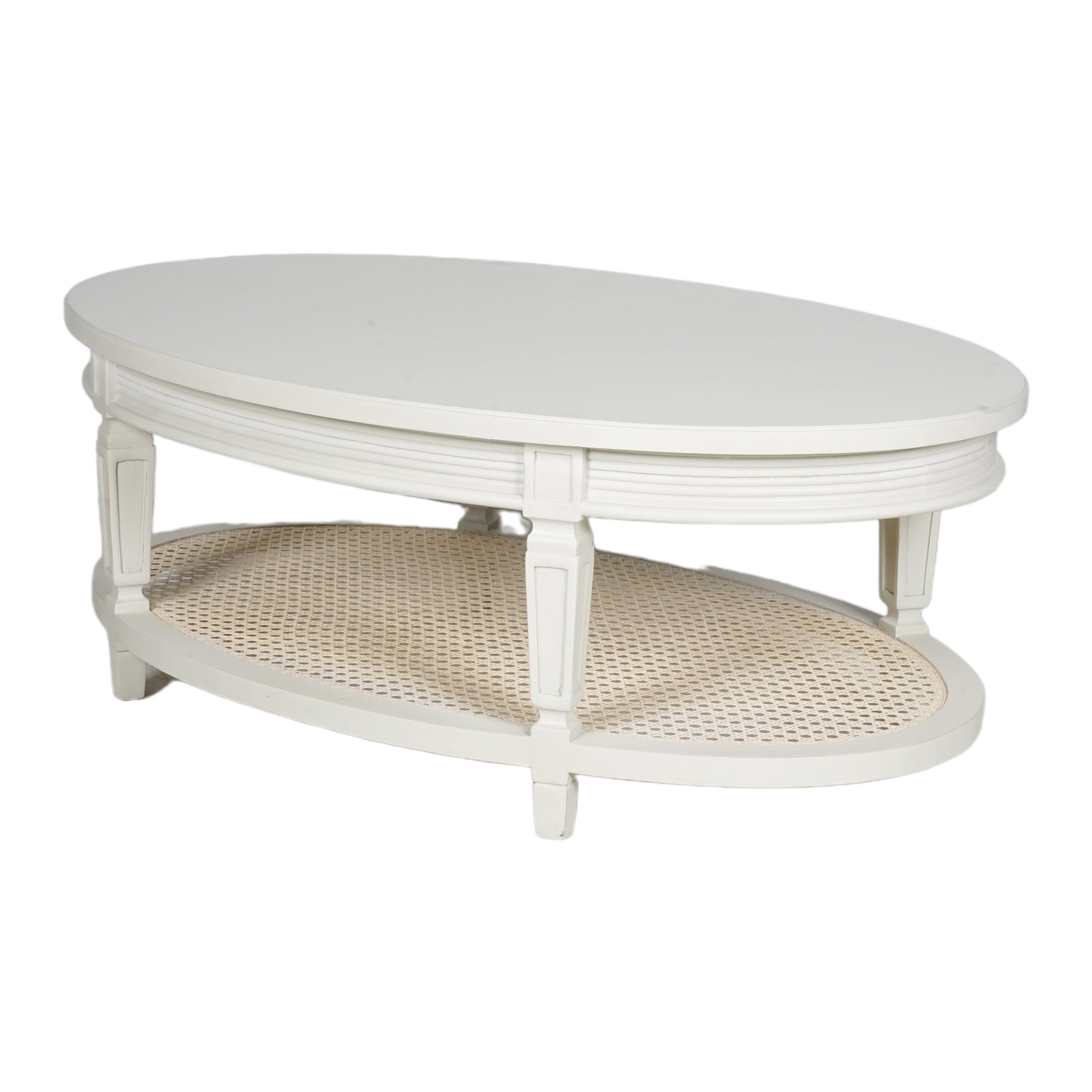 Gustavian Neoclassic Cane Base Coffee Table