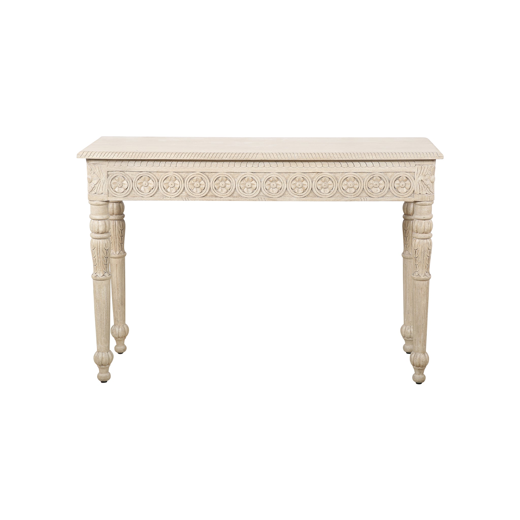 Udaipur Carved Wood Console Table