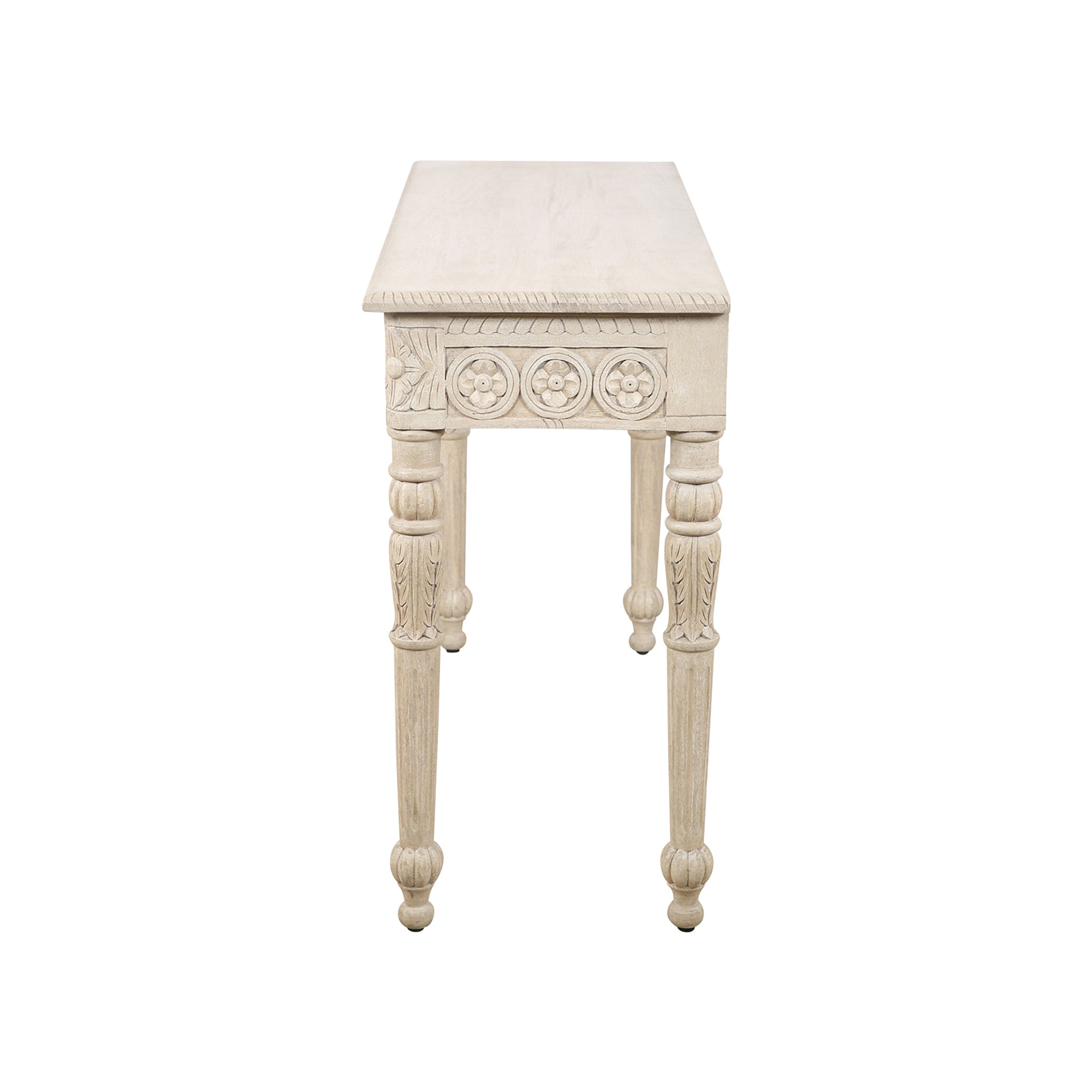 Udaipur Carved Wood Console Table