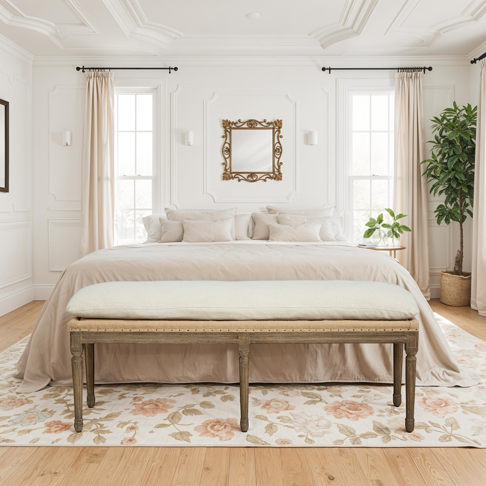 Avignon Linen Bench