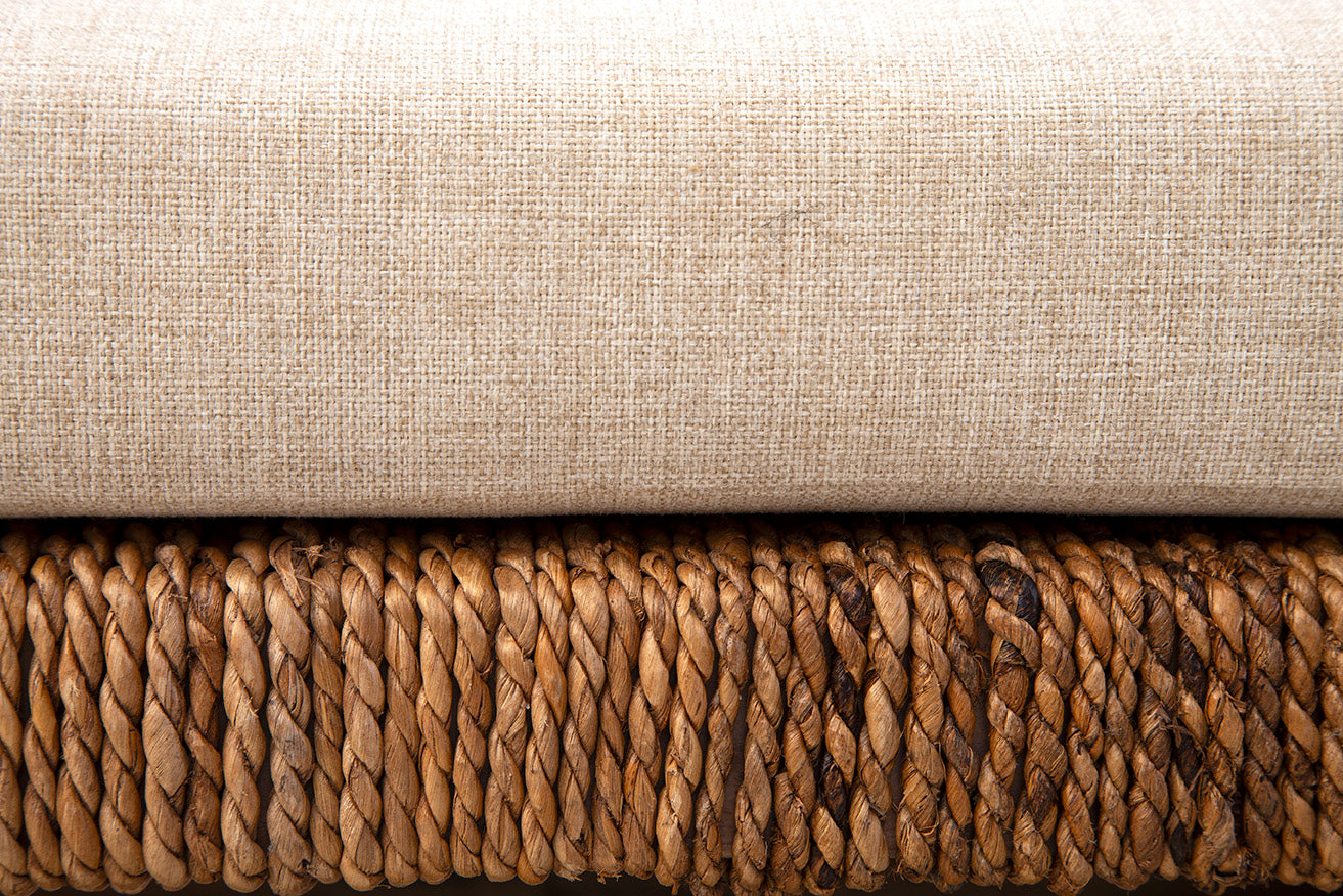 Cotswold Woven Seagrass Bench (Backless)