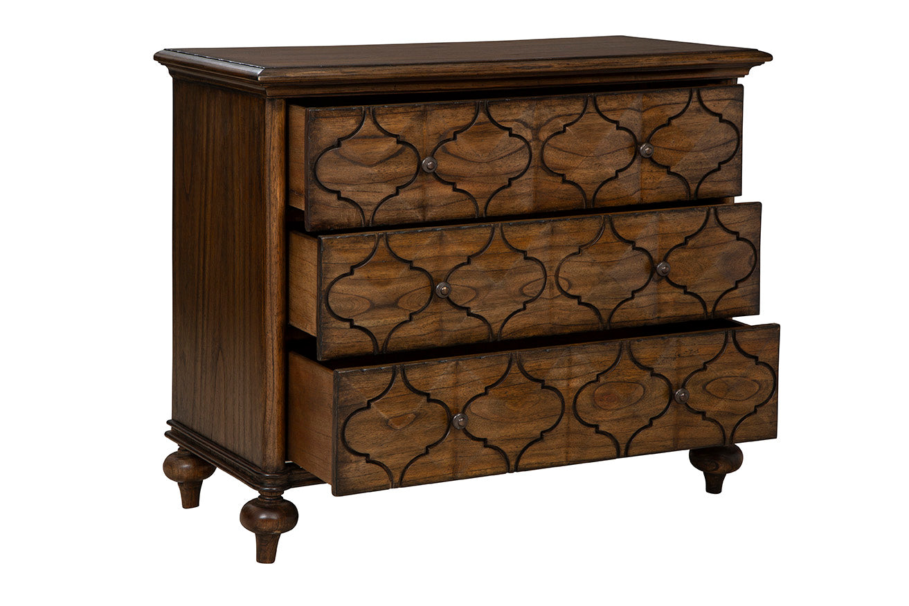 Marbella Carved Wood Chest