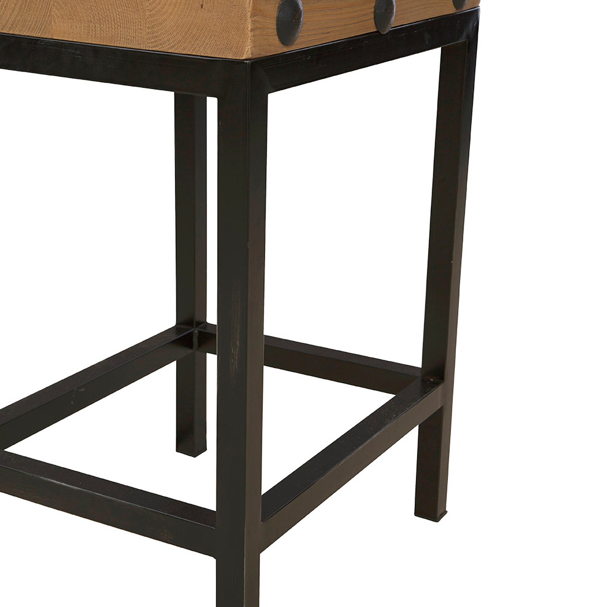 Terlizzi Wood and Iron Stool