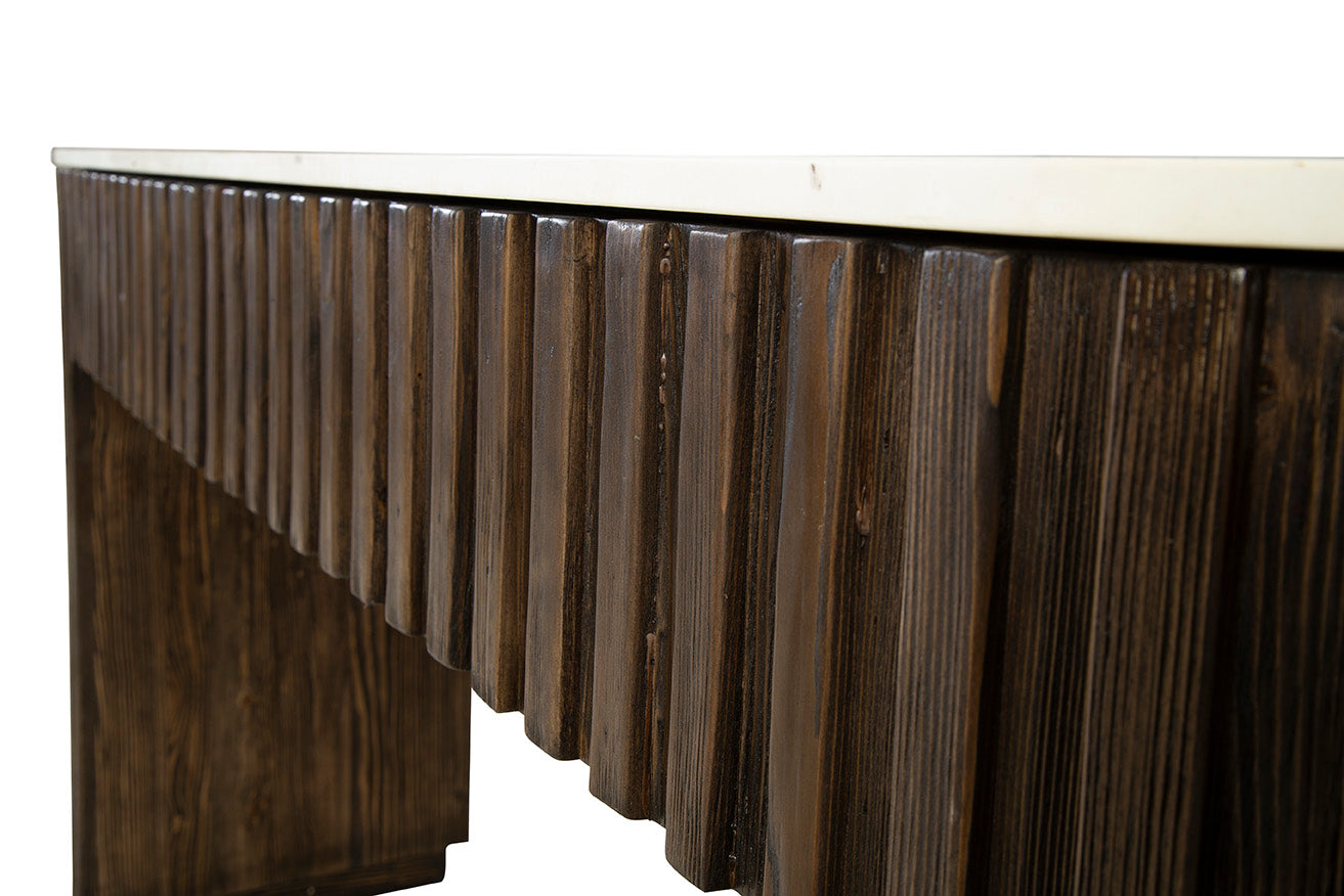 Essau Fluted Wood Console