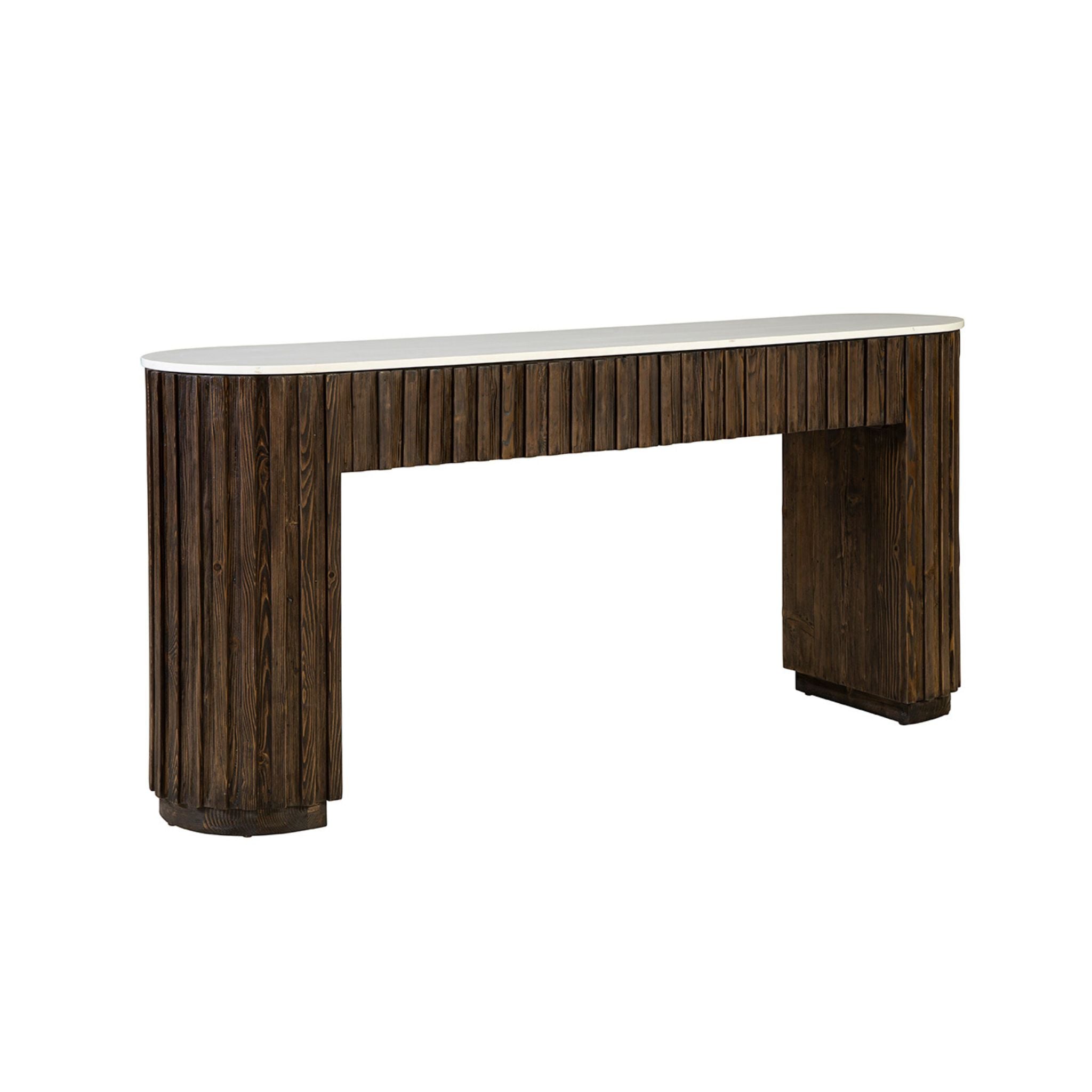 Essau Fluted Wood Console