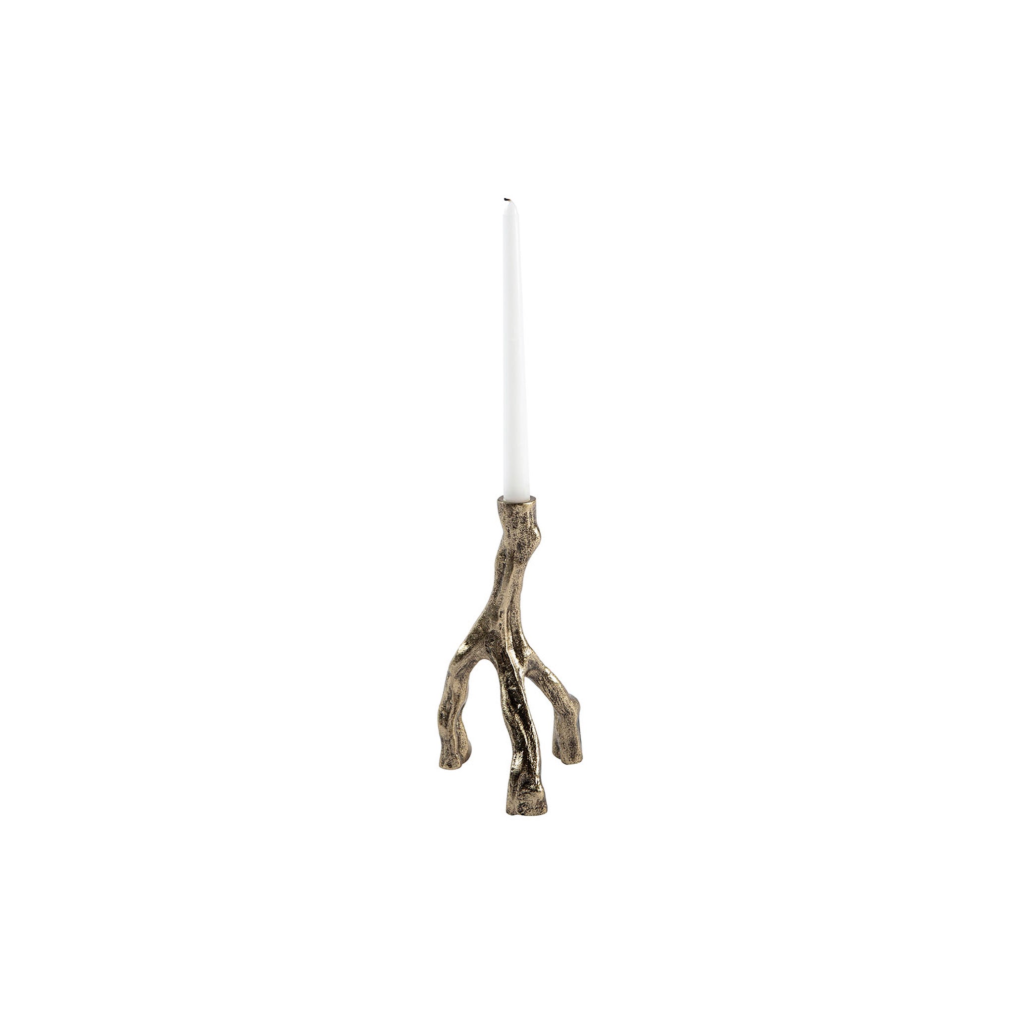 Ferentino Branch Brass Candelabra, Set of 3