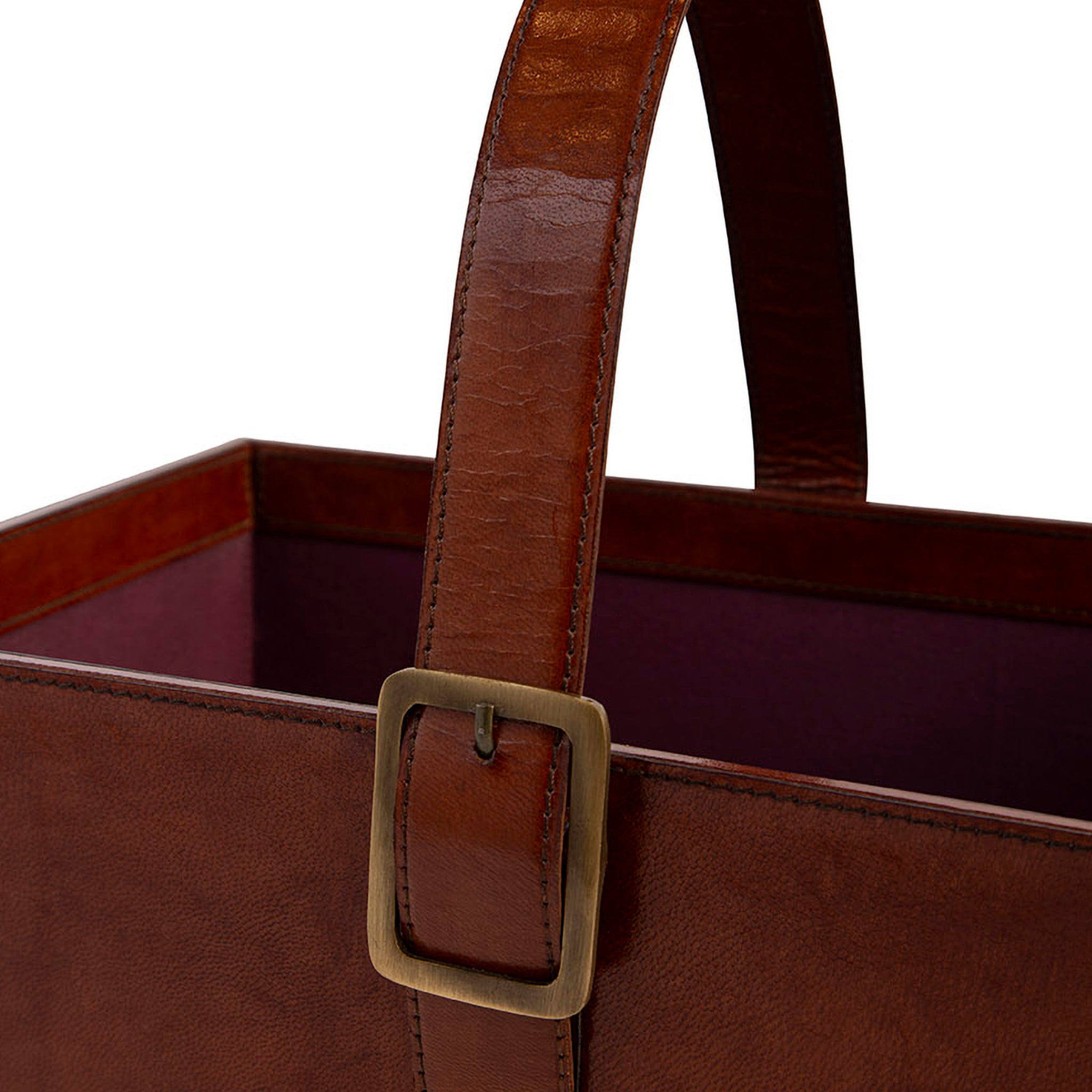 Valenza Leather Storage Basket
