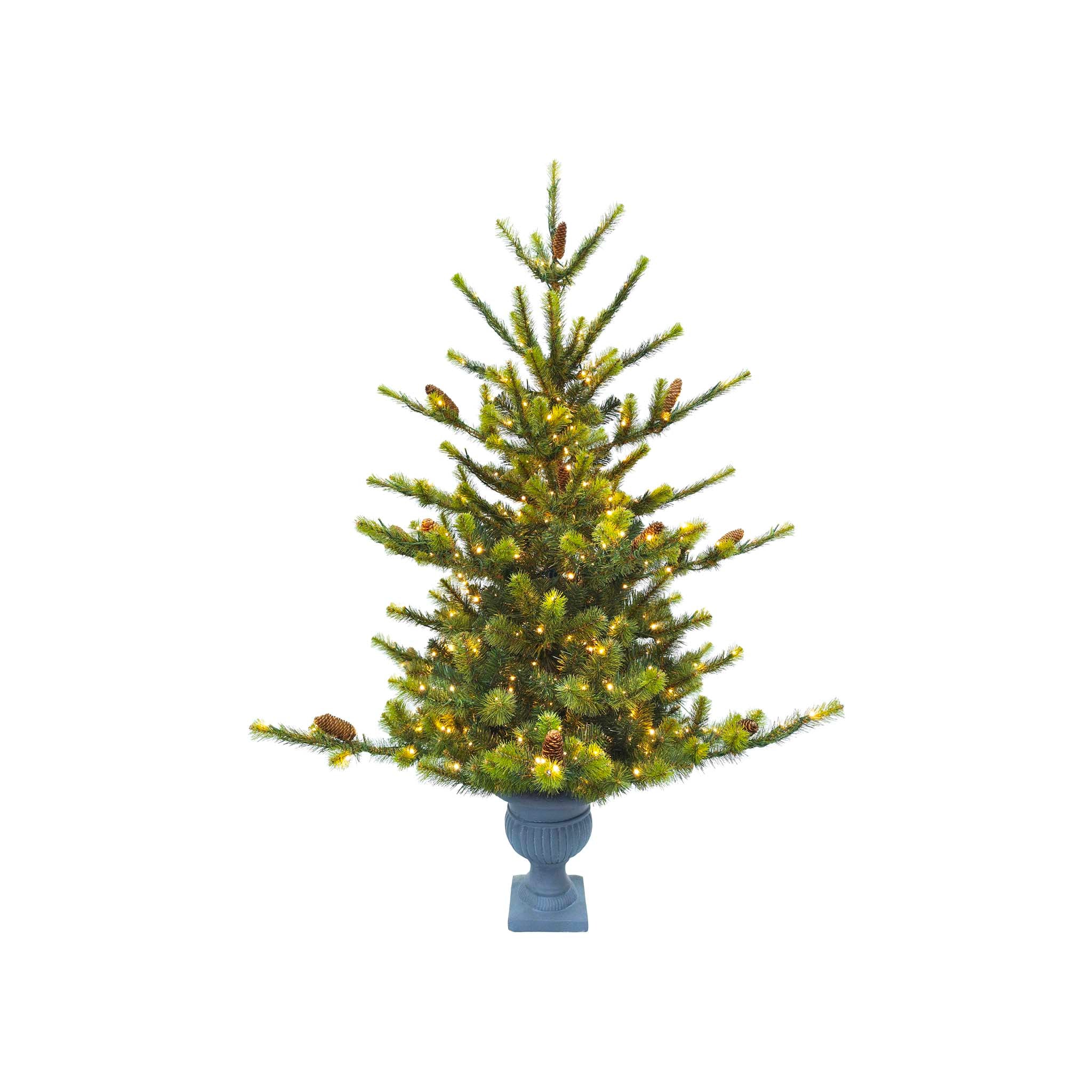 pre lit artificial indoor plants Woodlands Potted Prelit Tree Small