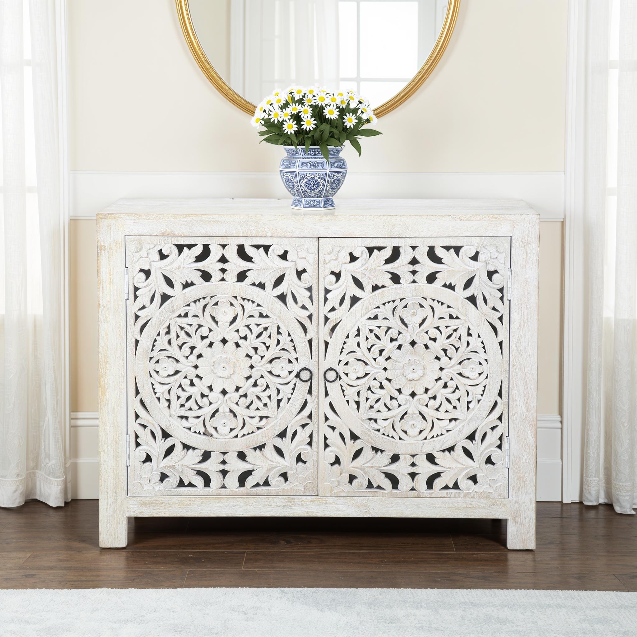 Neroli Carved Wood Cabinet