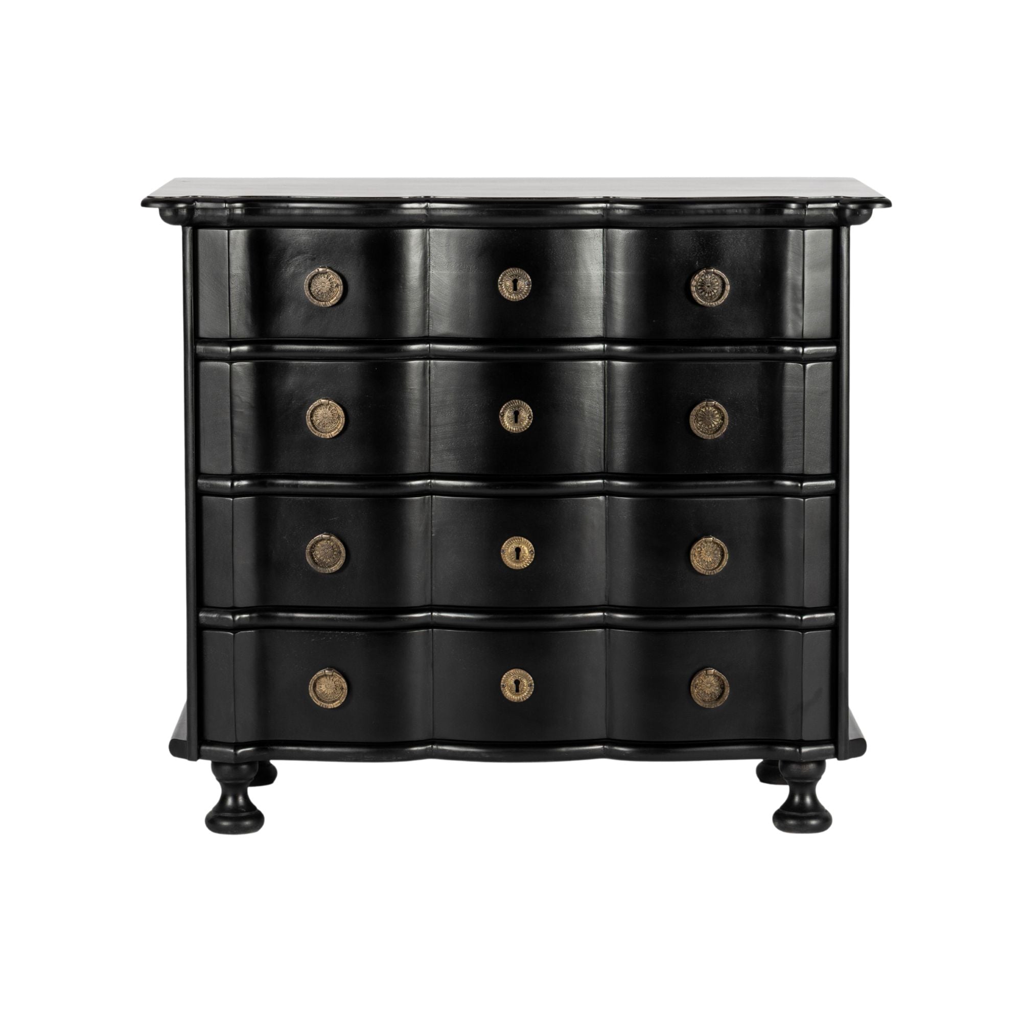 Black Bowfront Chest