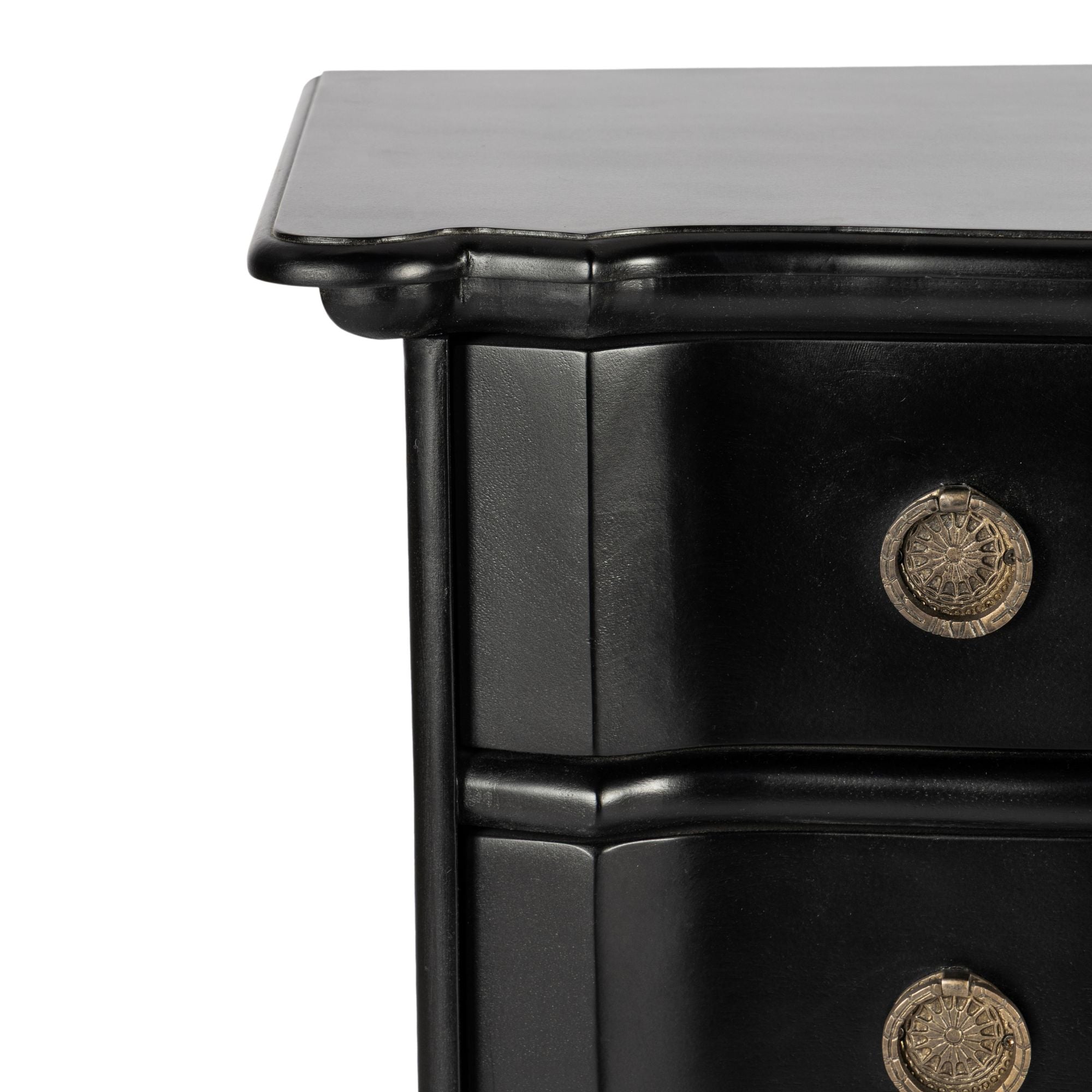 Black Bowfront Chest