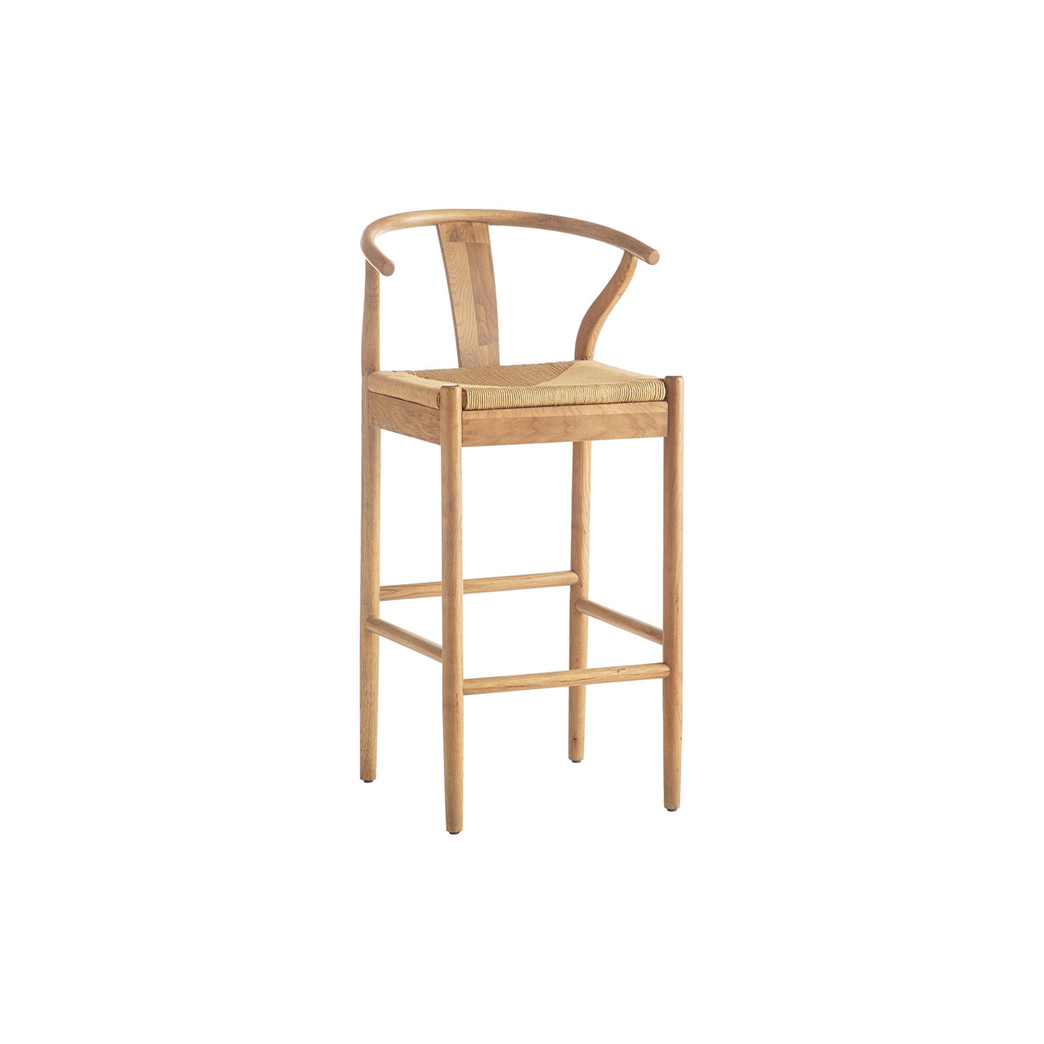 Danish Oak Bar Stool Natural Wisteria