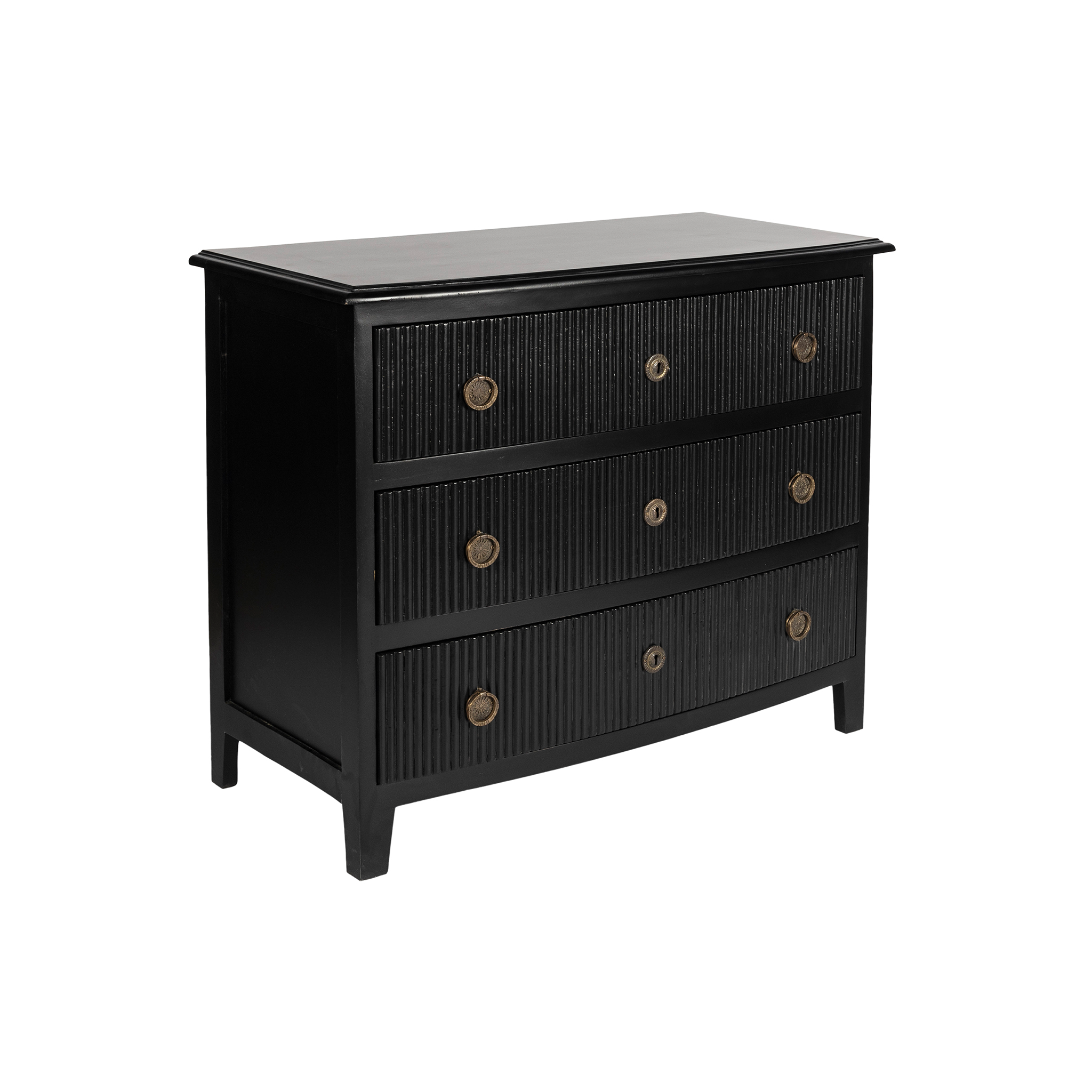 Black Lincoln Chest Full View With White Background