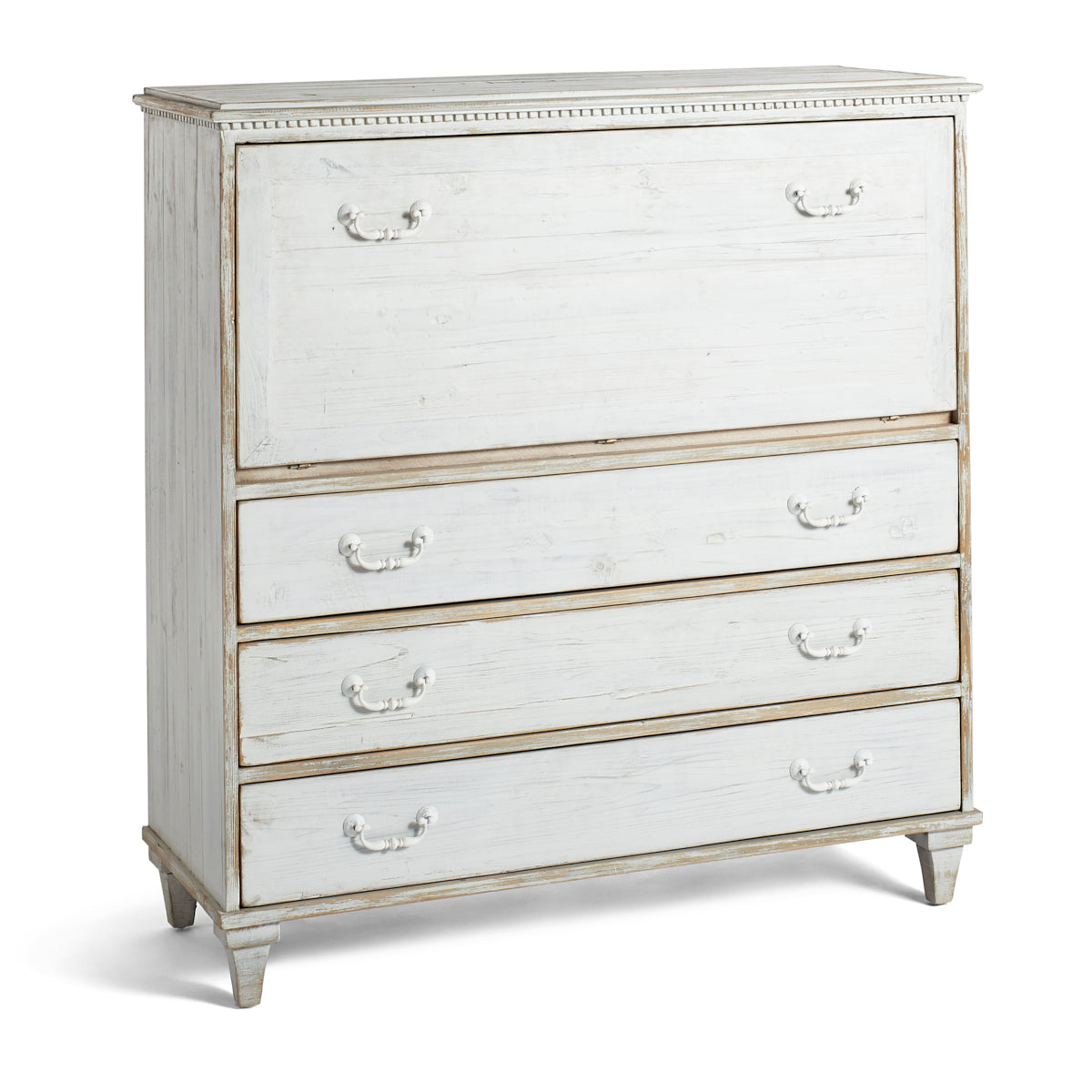 Swedish Secretary Chest on a white background