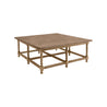 Barley Twist Coffee Table Large Square Natural Full View