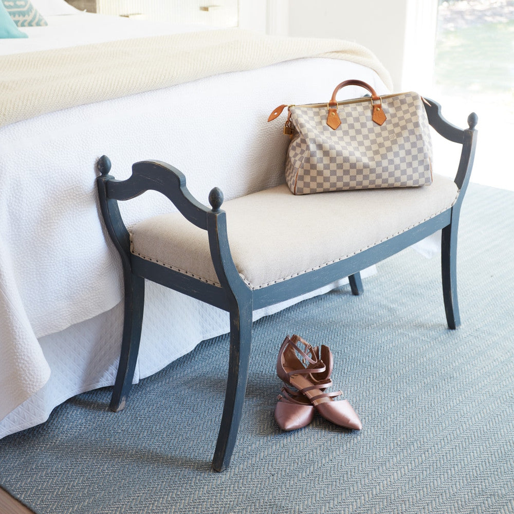 Blue Swedish Bench