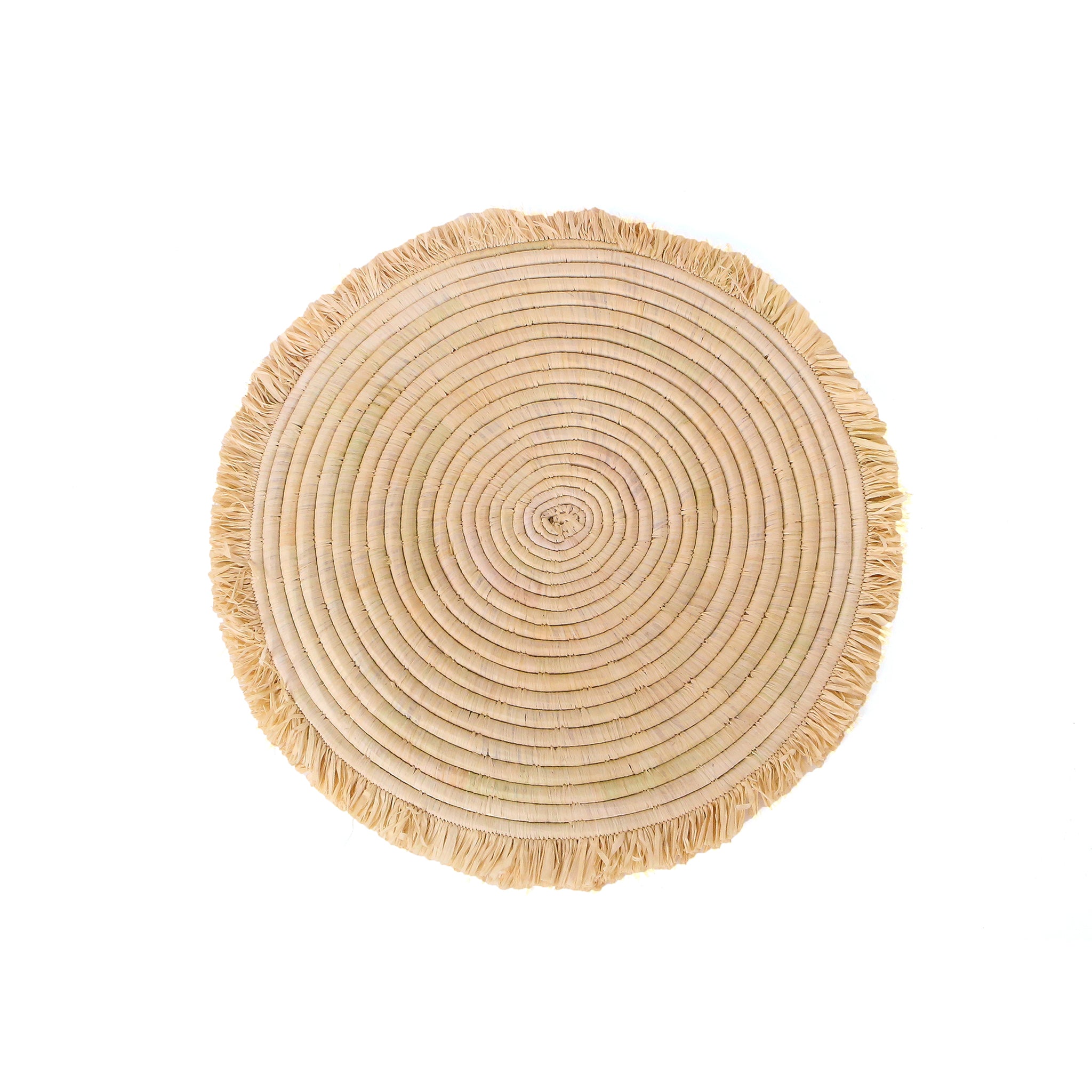 Fringed Woven Charger in Natural 15"