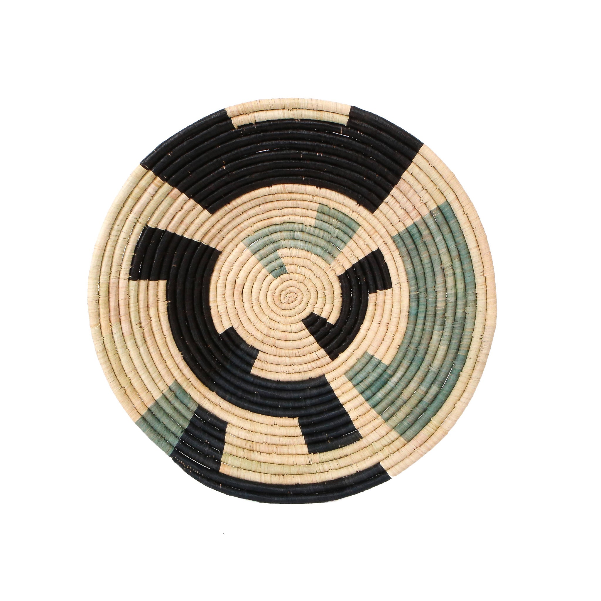 Blue Puzzle Round Basket