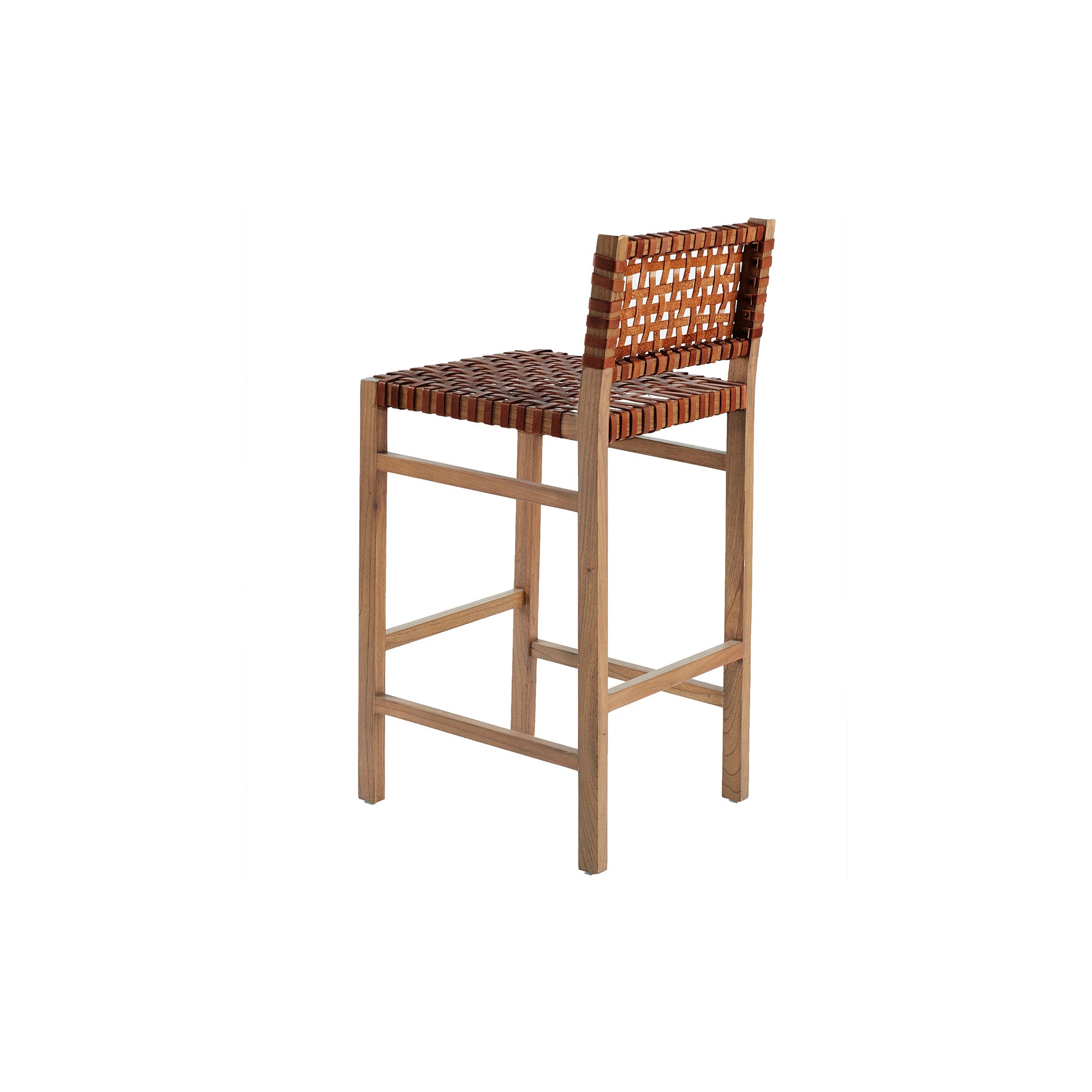 Natura Woven Leather Bar Stool