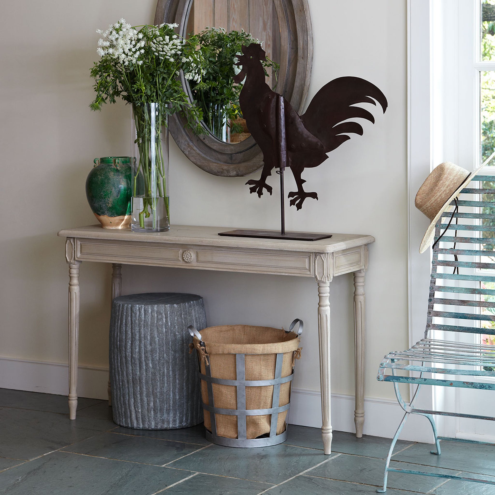 Antiqued Gustavian Console