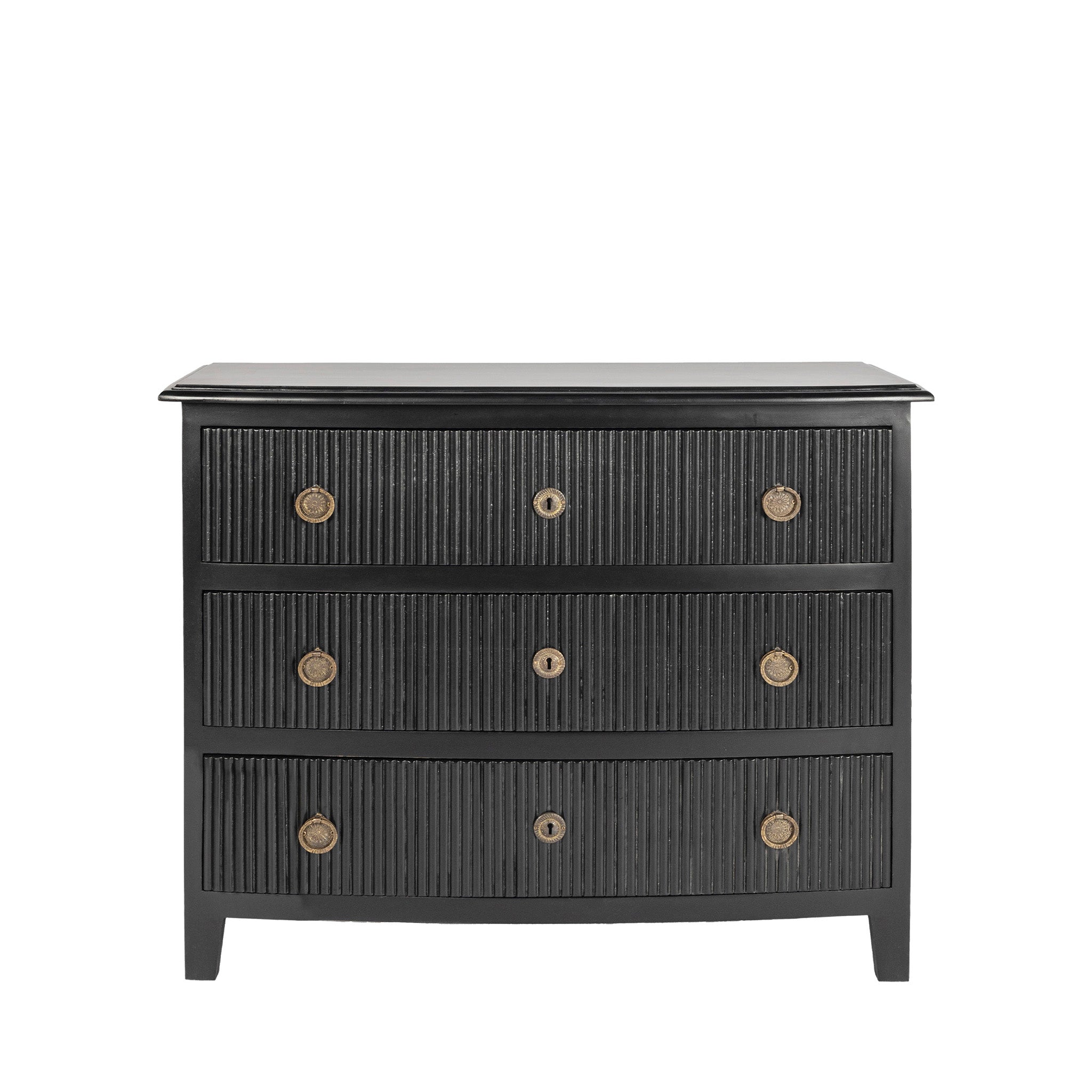 Black Lincoln Chest Front Facing View With White Background