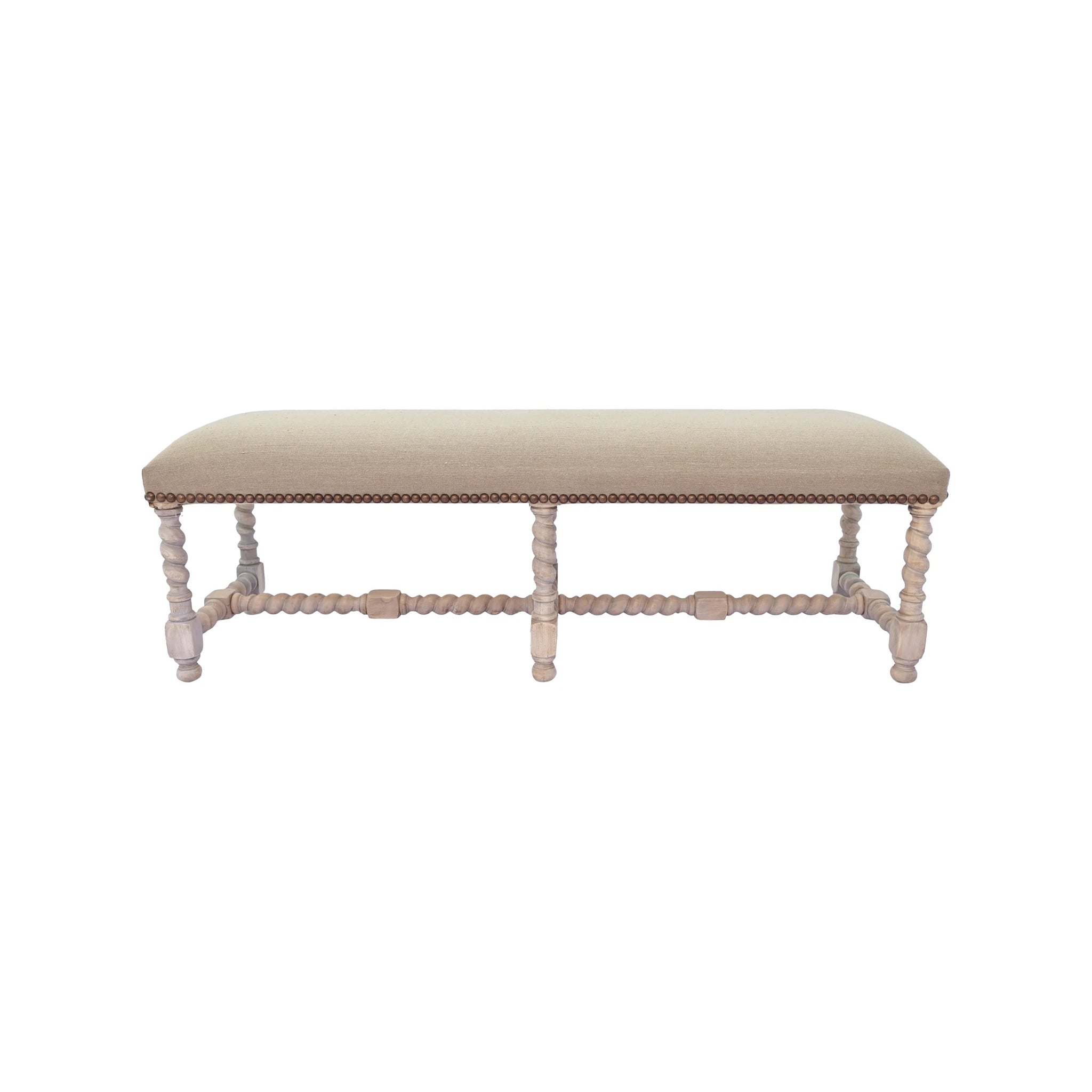 Barley Twist Wooden Bench