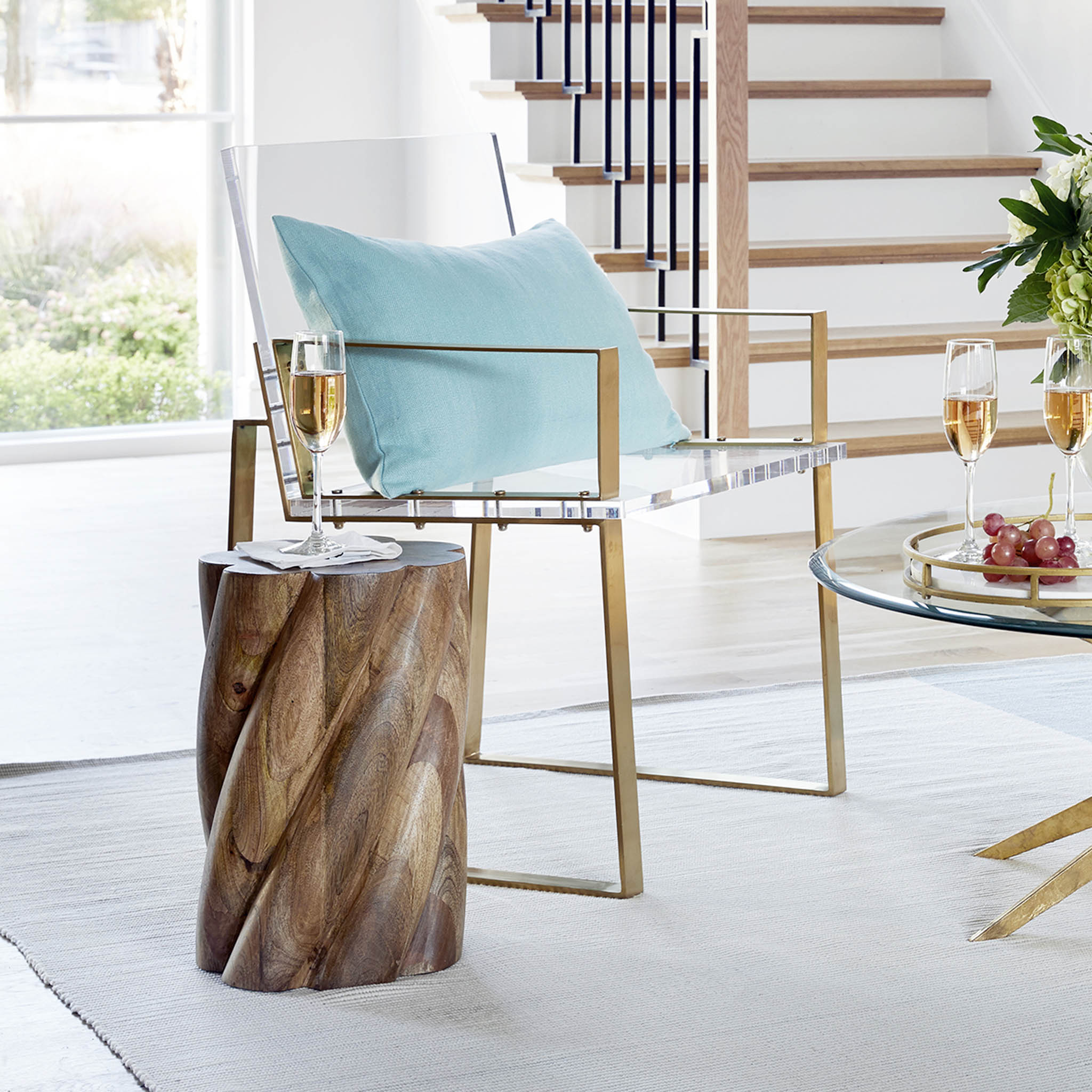 Solid Wood Ropework Stool