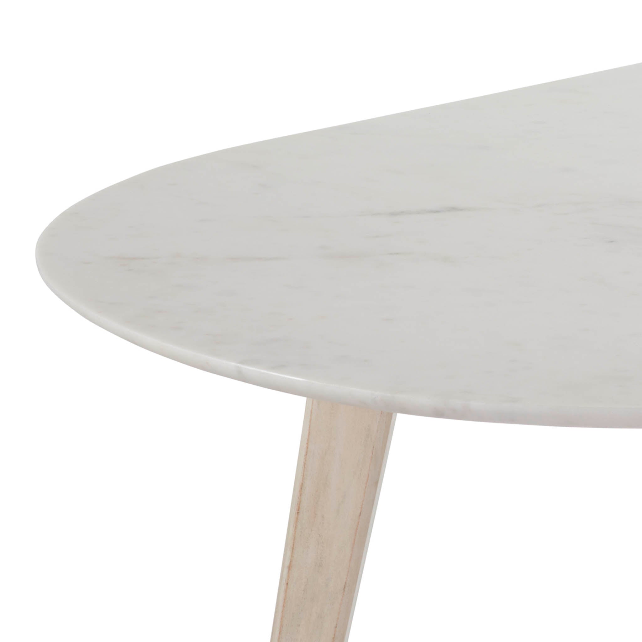 Lund Mid-Century Marble Dining Table - Large