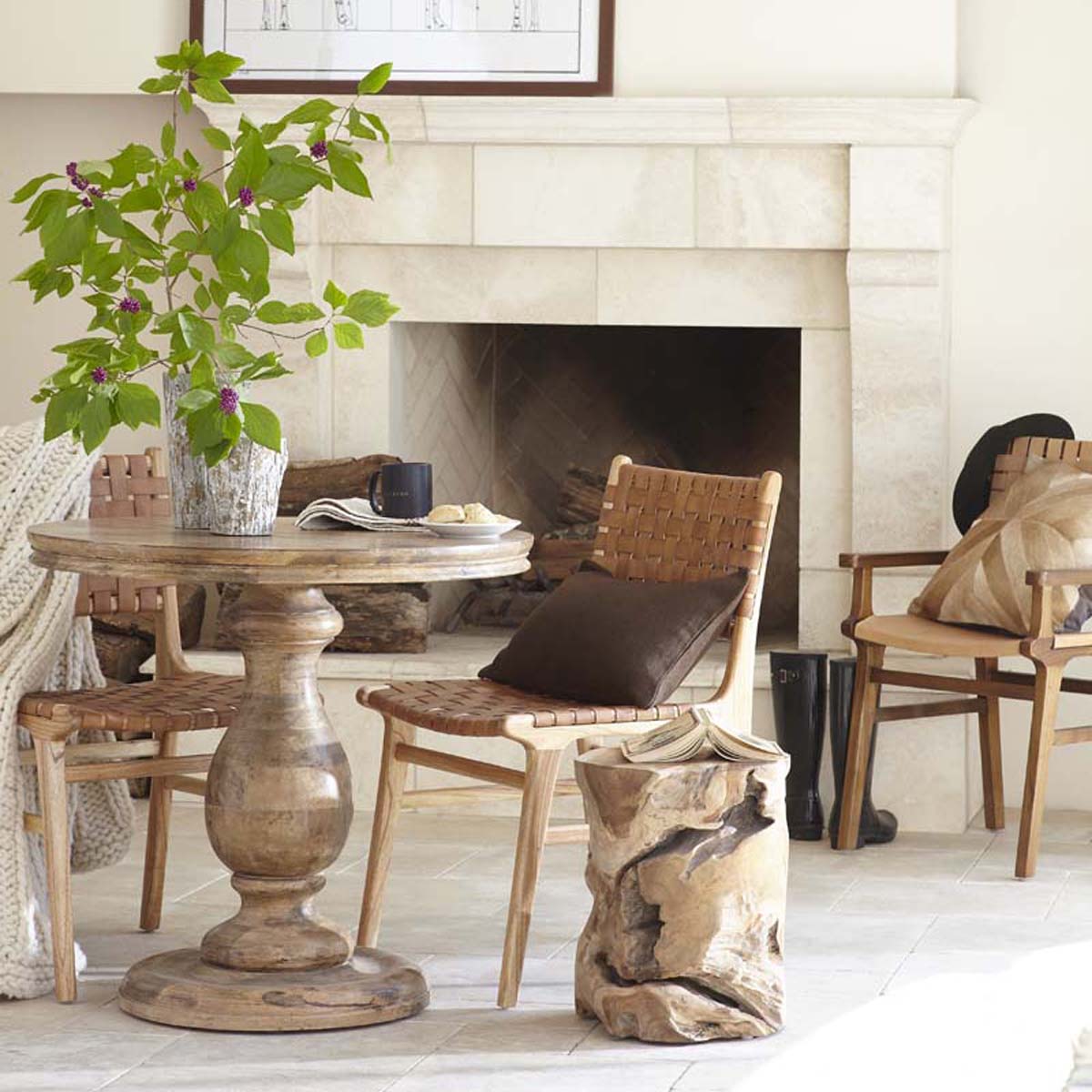 Rustic Pedestal Dining Table