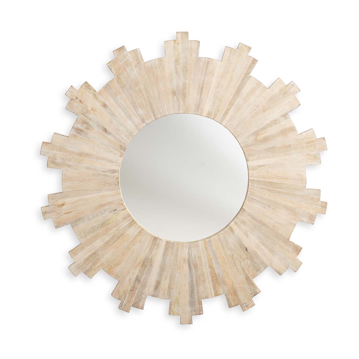 Nouveau Sunburst Mirror | Mango Wood Frame | Wisteria