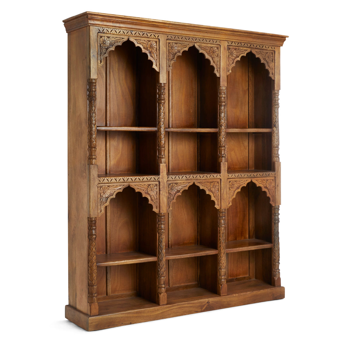 Isometric view of Jaipur Book Shelf on a white background