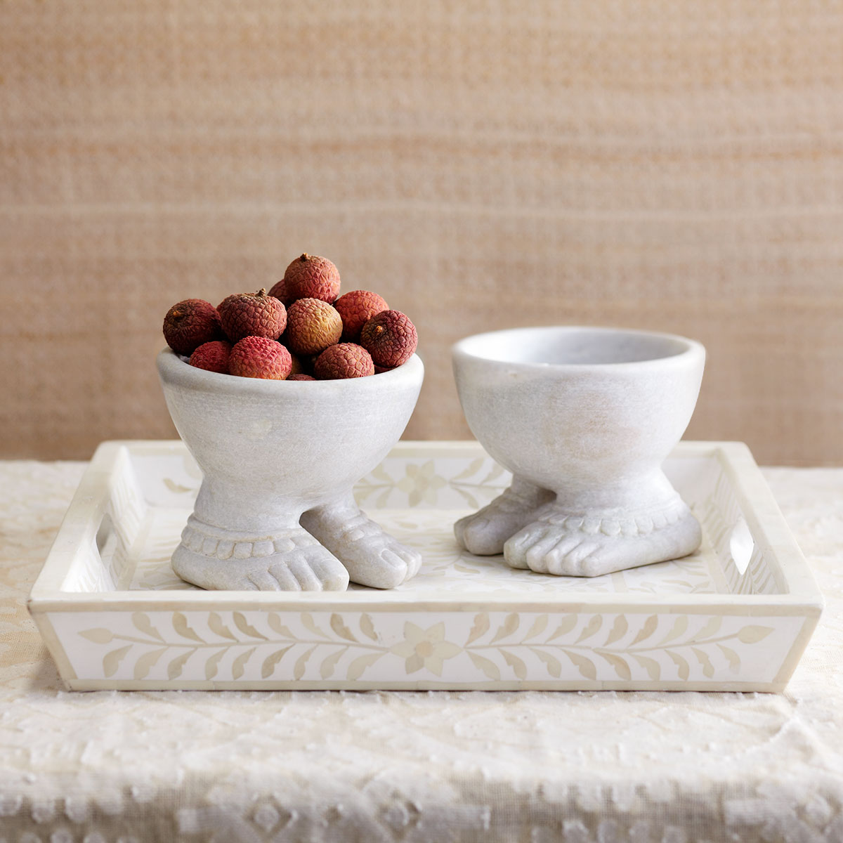 Footed Marble Bowl