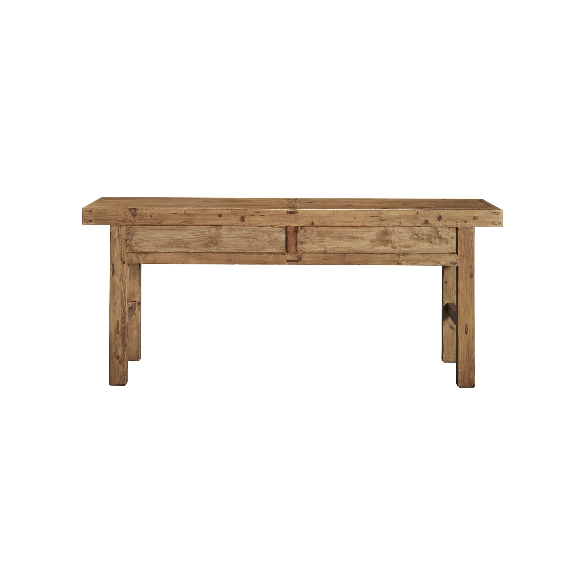 Rustic Reclaimed Pine 4-Drawer Console