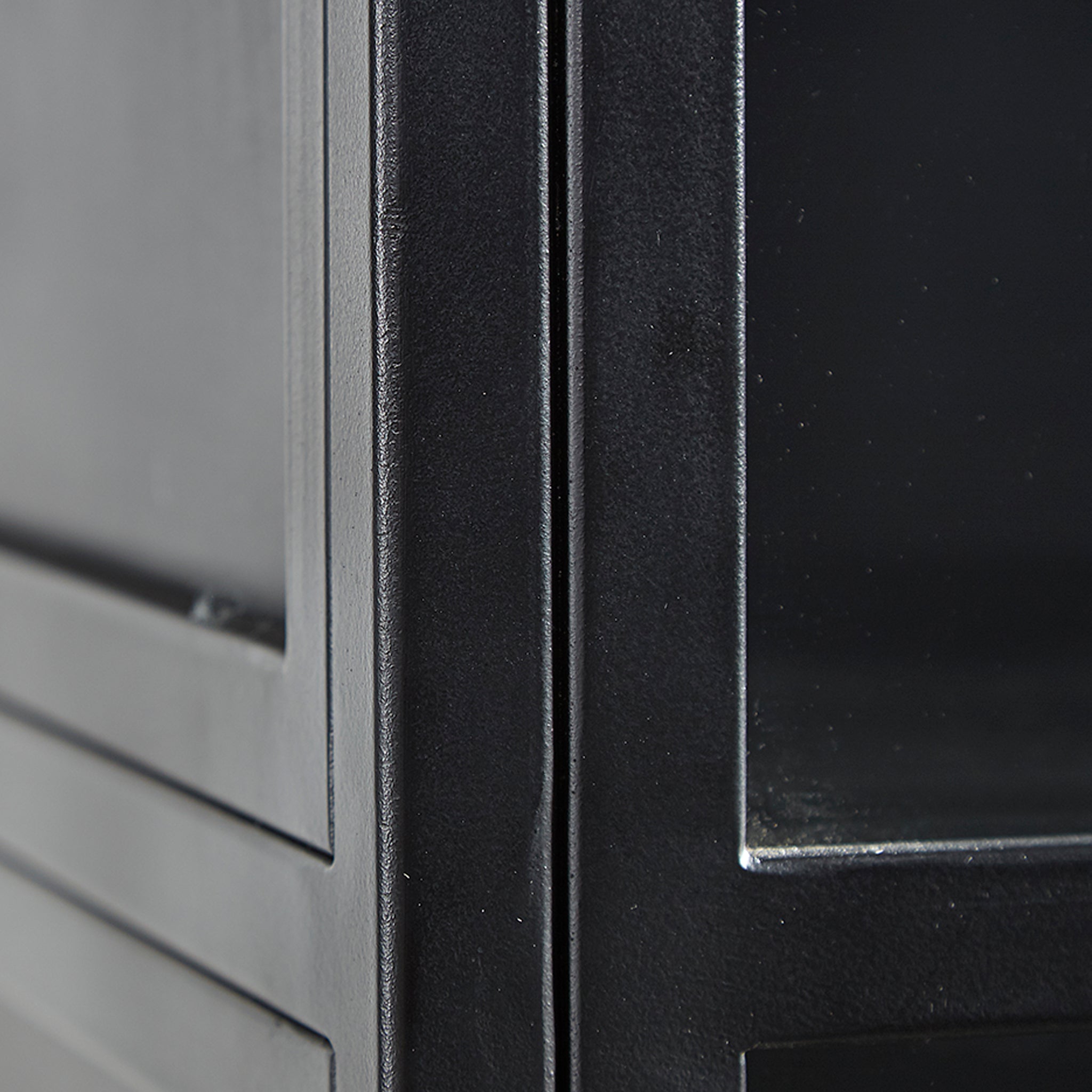 Arched Metal and Glass Cabinet