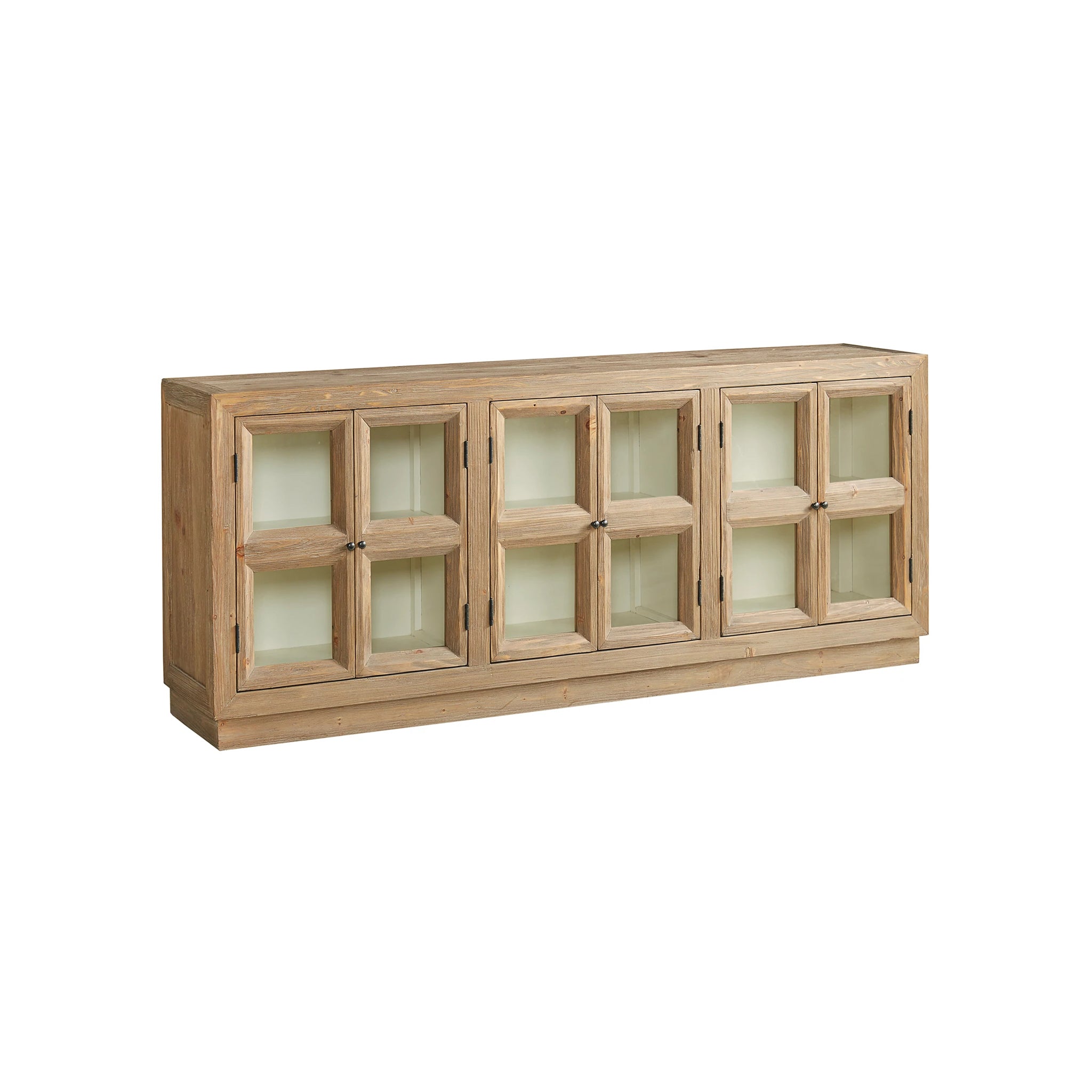 Reclaimed Pine Glass Front Sideboard