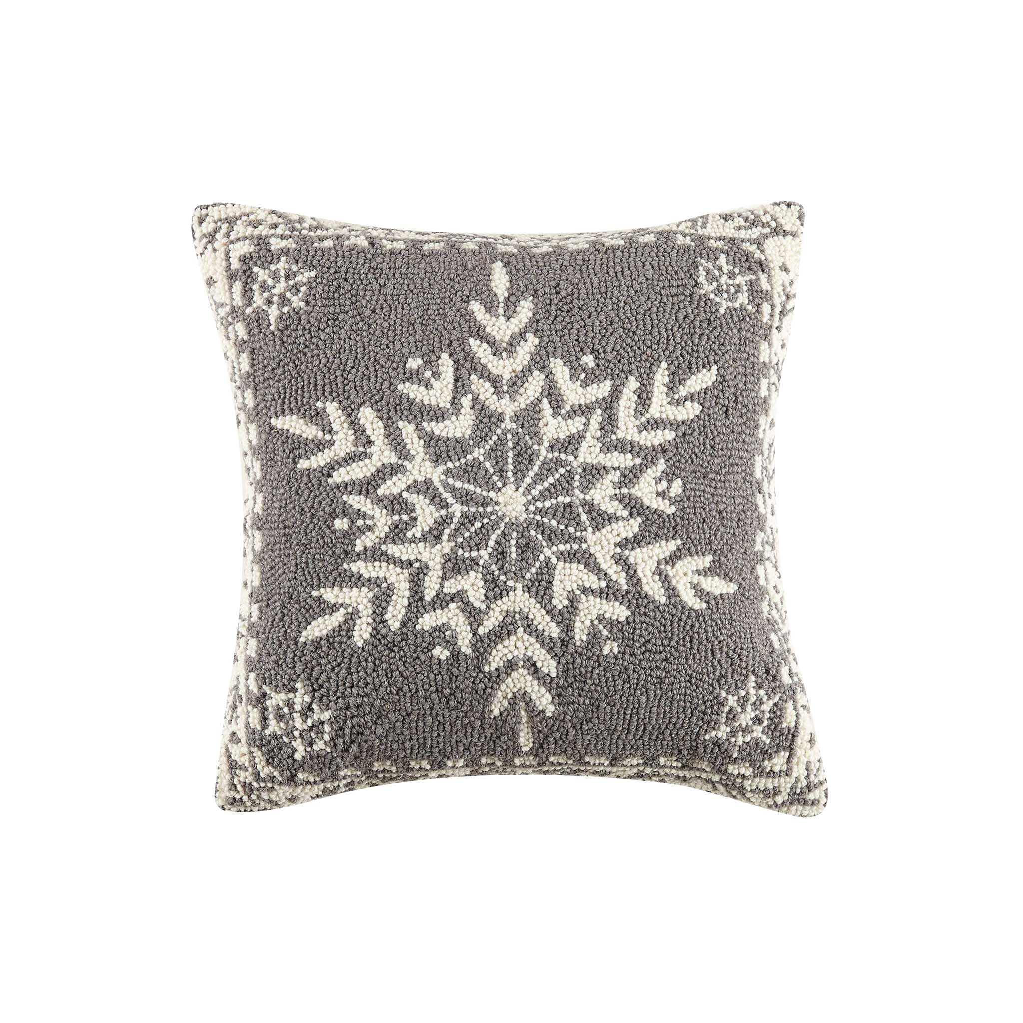 Simple Celebrations Snowflake Hooked Pillow