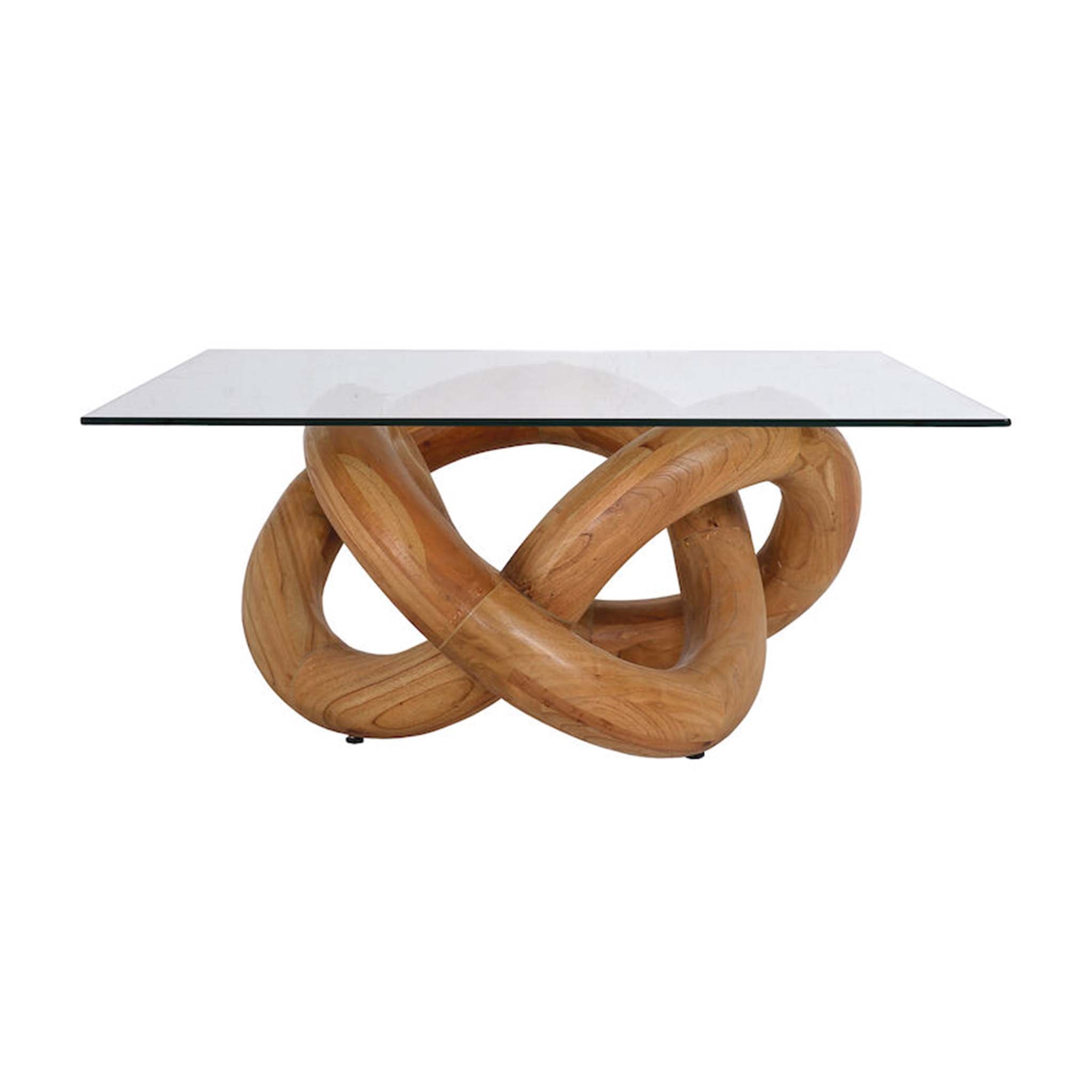 Twisted wood store coffee table