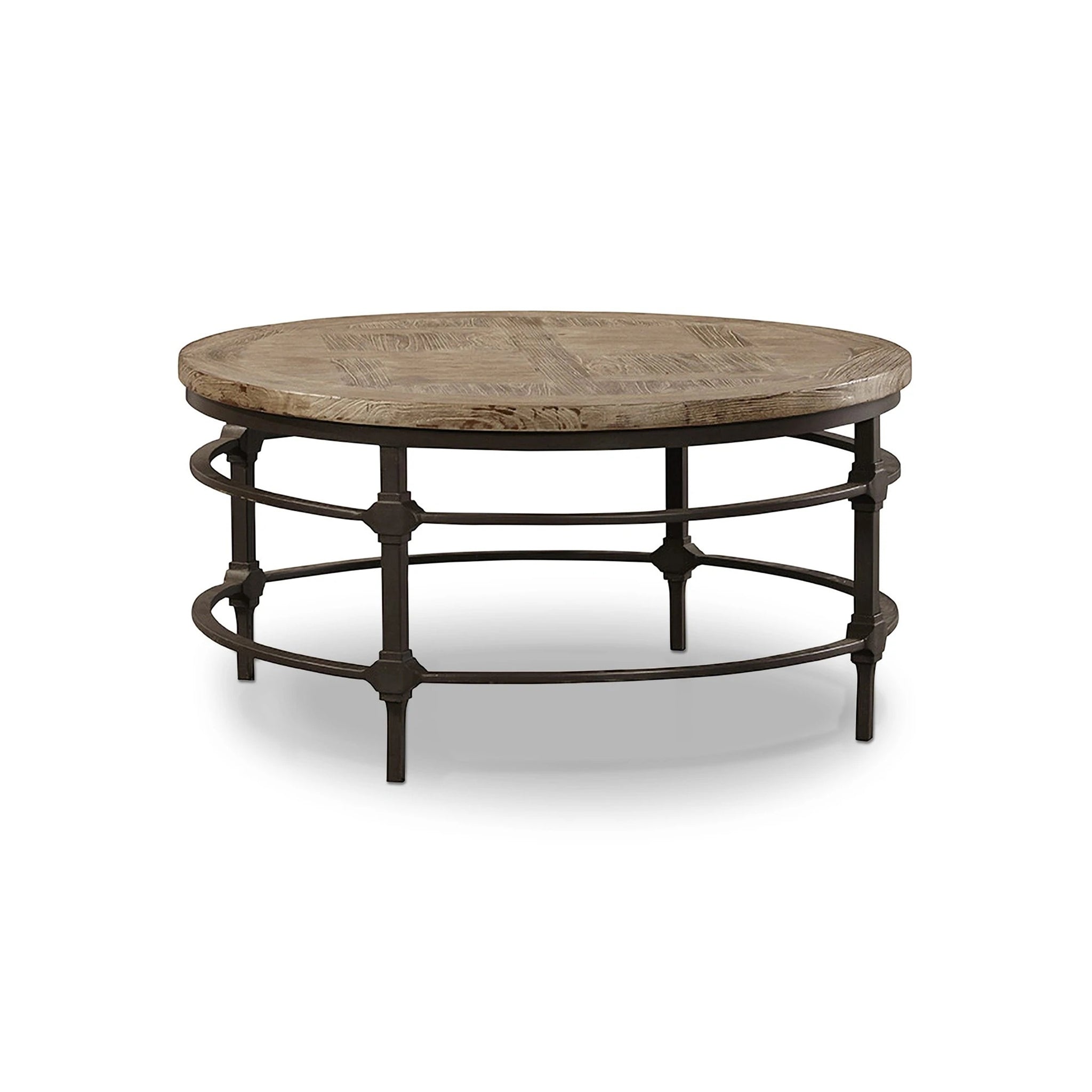 Reclaimed Round Parquet Coffee Table
