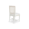 Back Isometric View of the Gustavian Dining Chair (Color - White) on a White Background