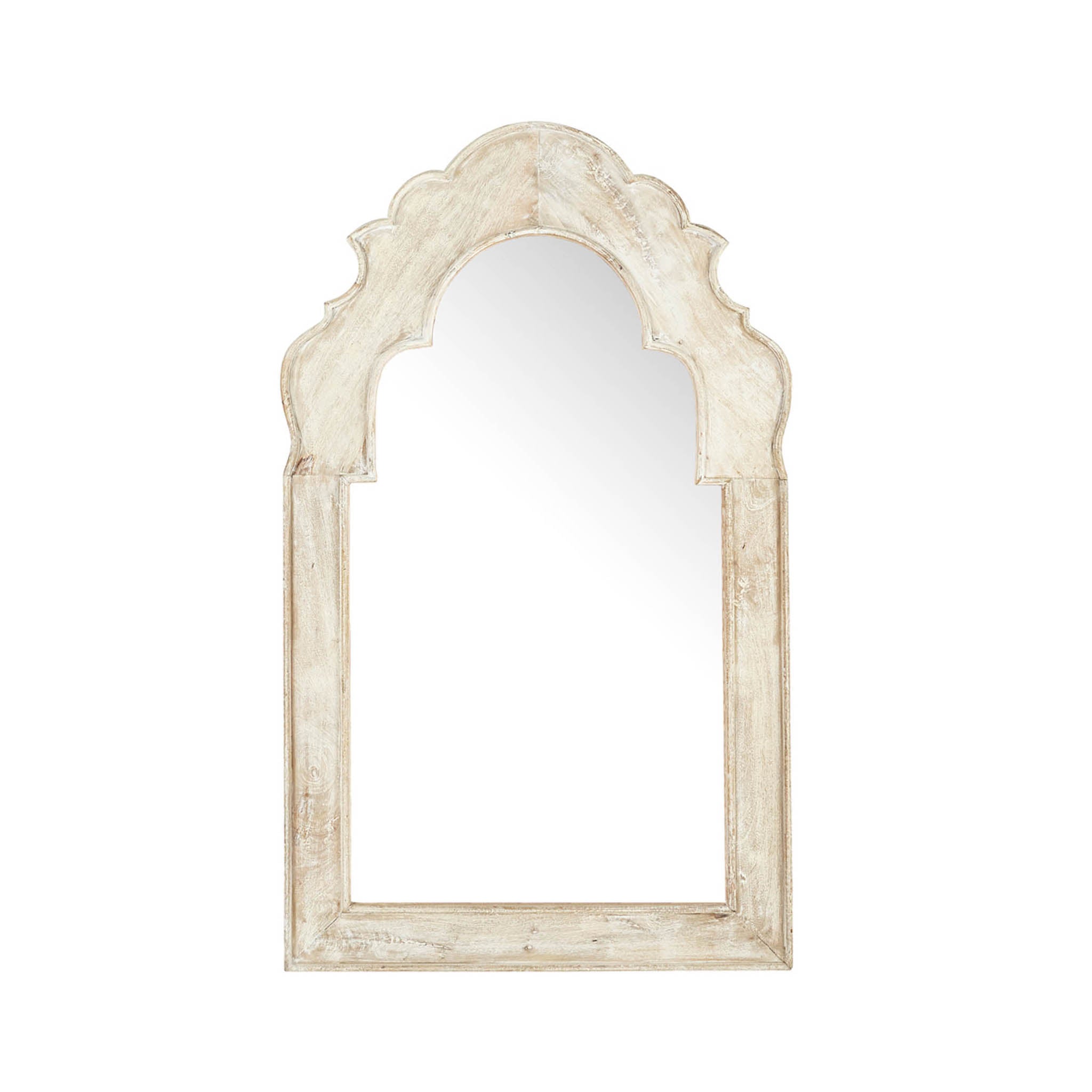 Whitewashed Moroccan Mirror