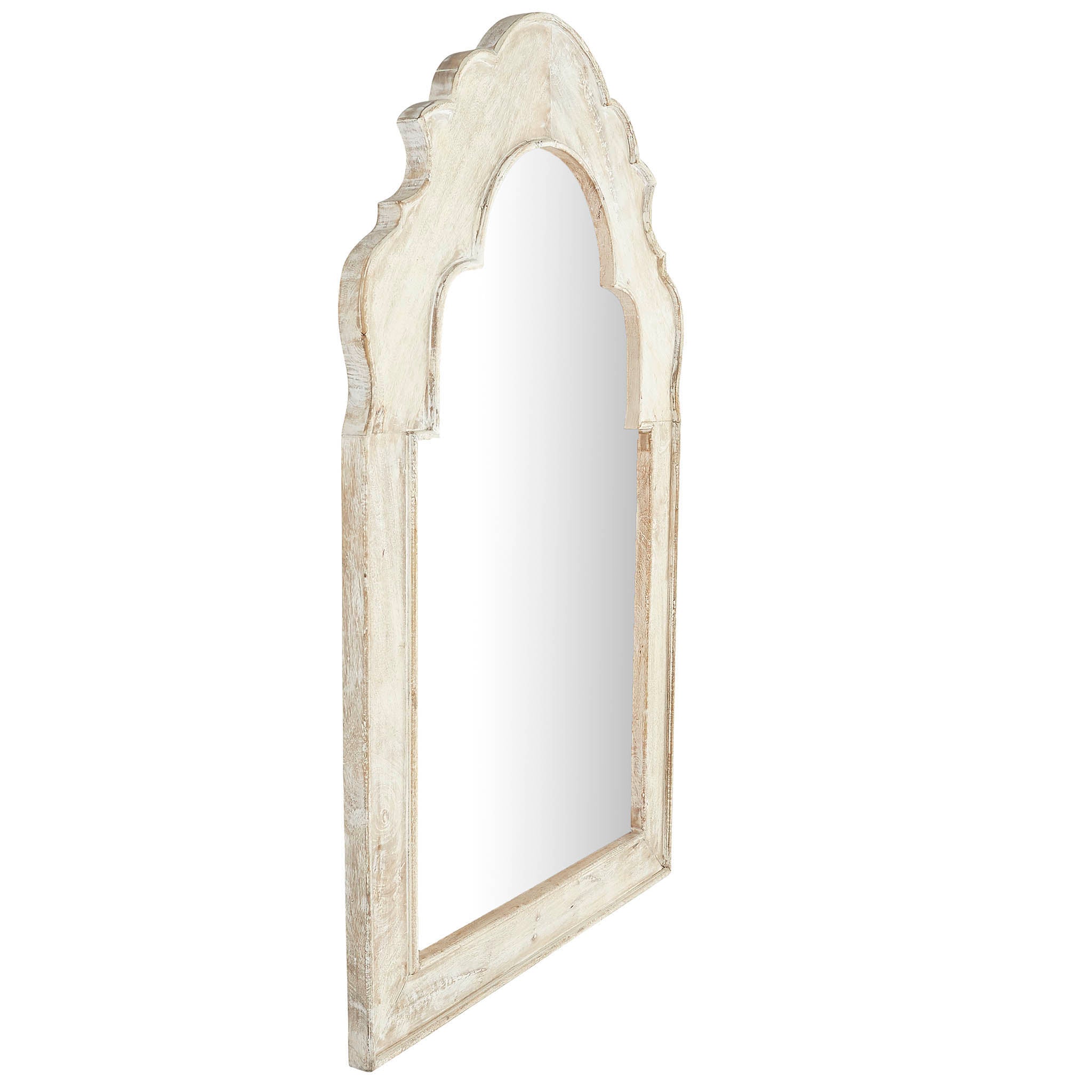 Whitewashed Moroccan Mirror