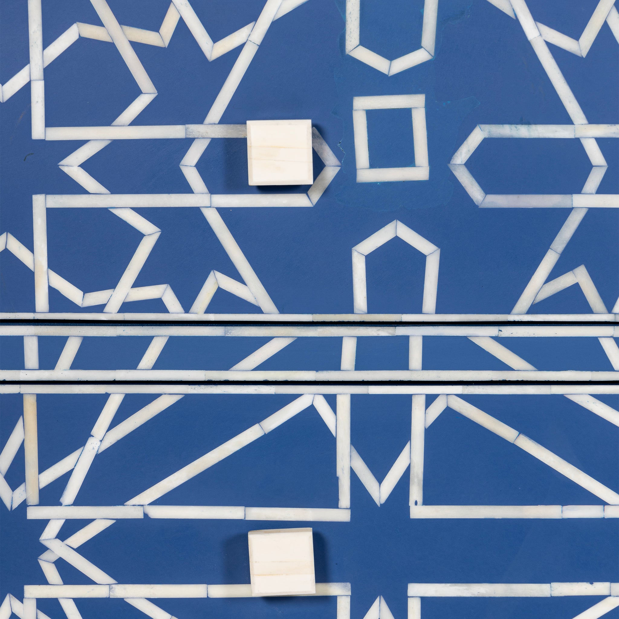 Sapphire Bone Inlay Moroccan Chest | Wisteria
