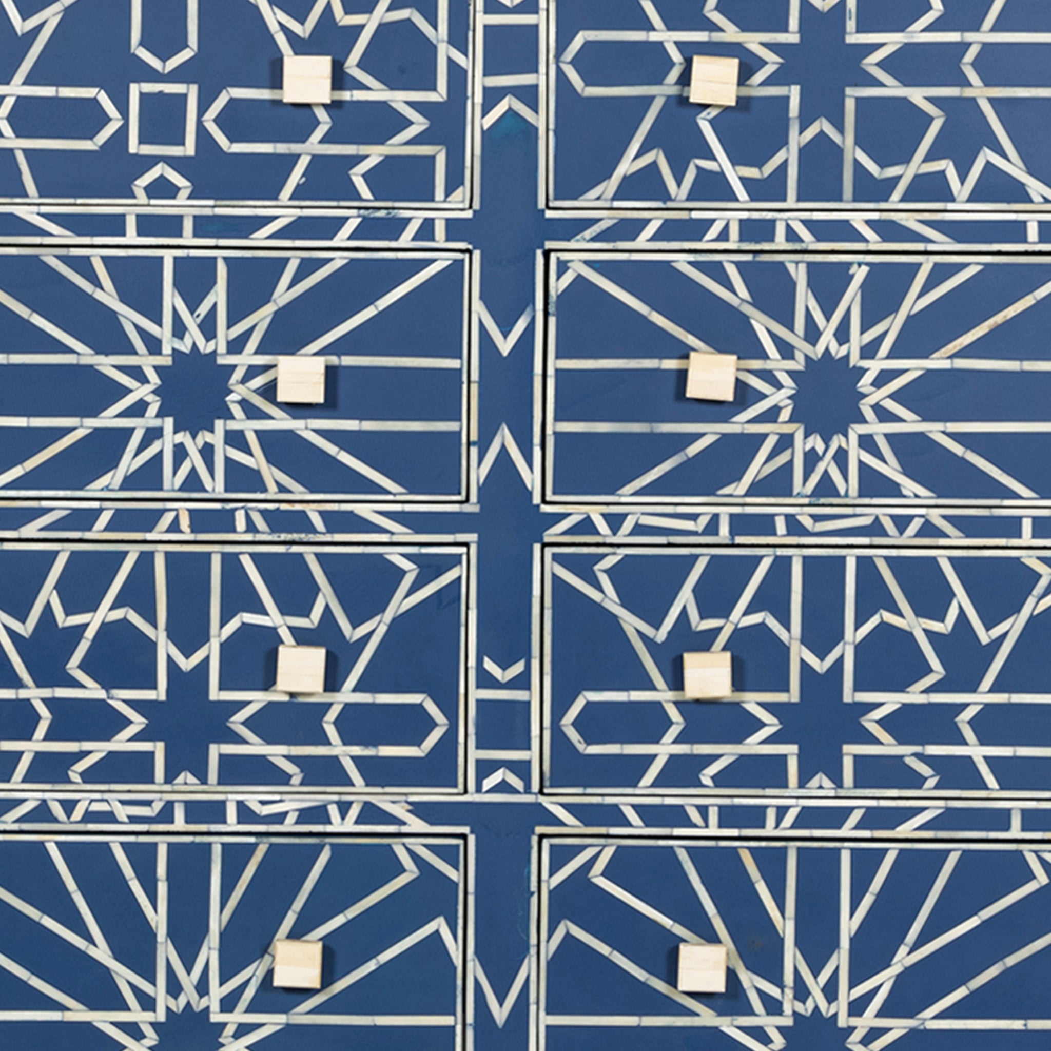 Sapphire Bone Inlay Moroccan Dresser | Wisteria