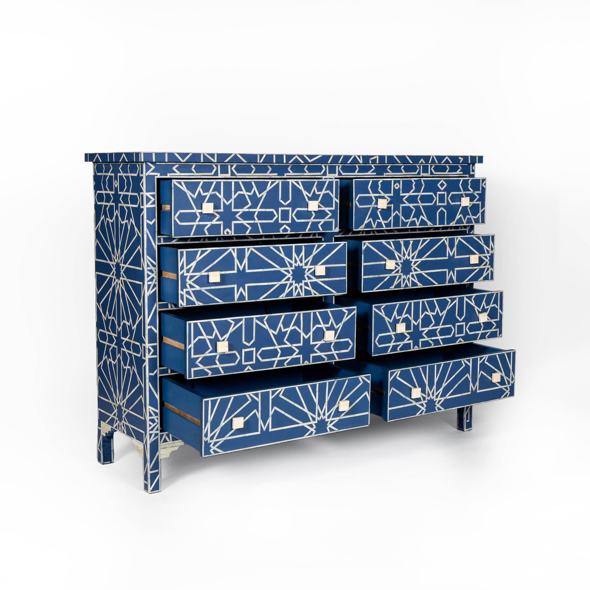 Sapphire Bone Inlay Moroccan Dresser