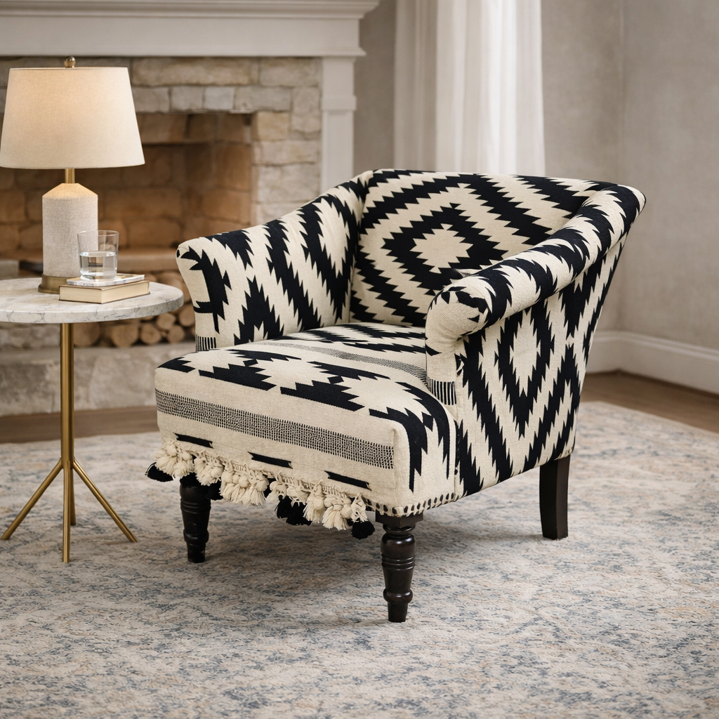 Bridal Rug Upholstered Chair