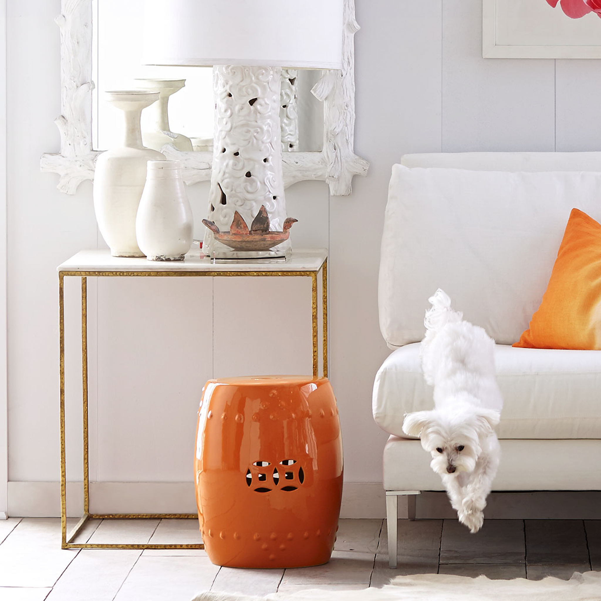 Gold Leaf Side Table